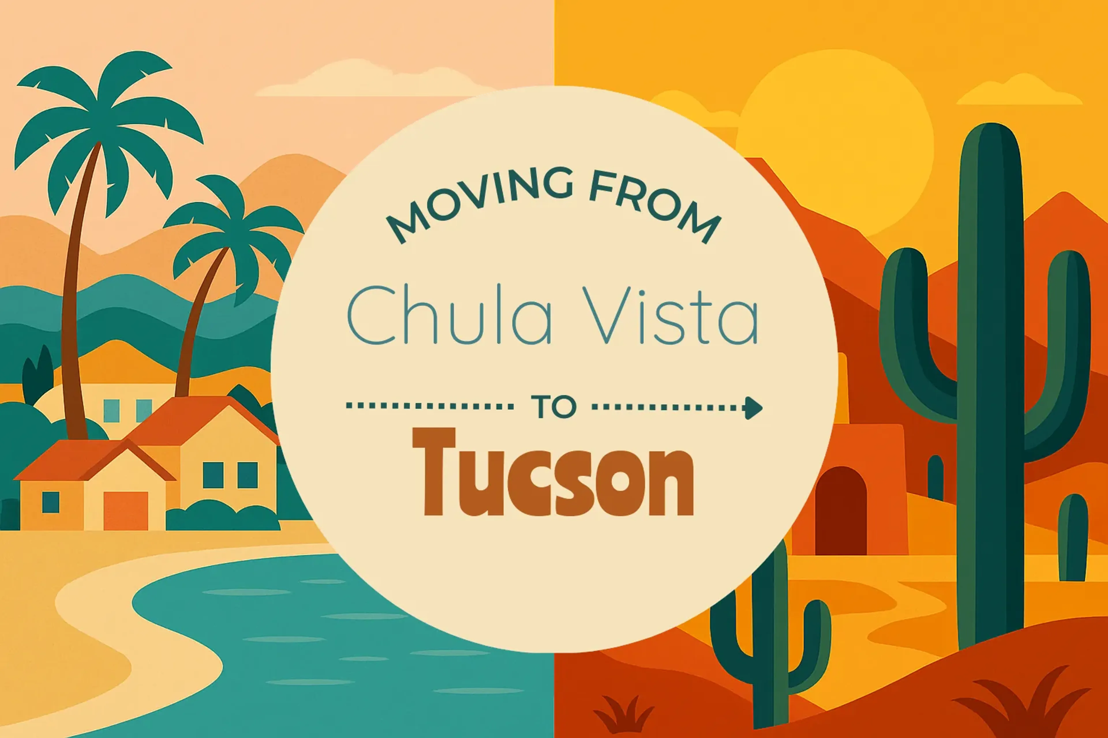 Side-by-side comparison of Chula Vista to Tucson moving companies