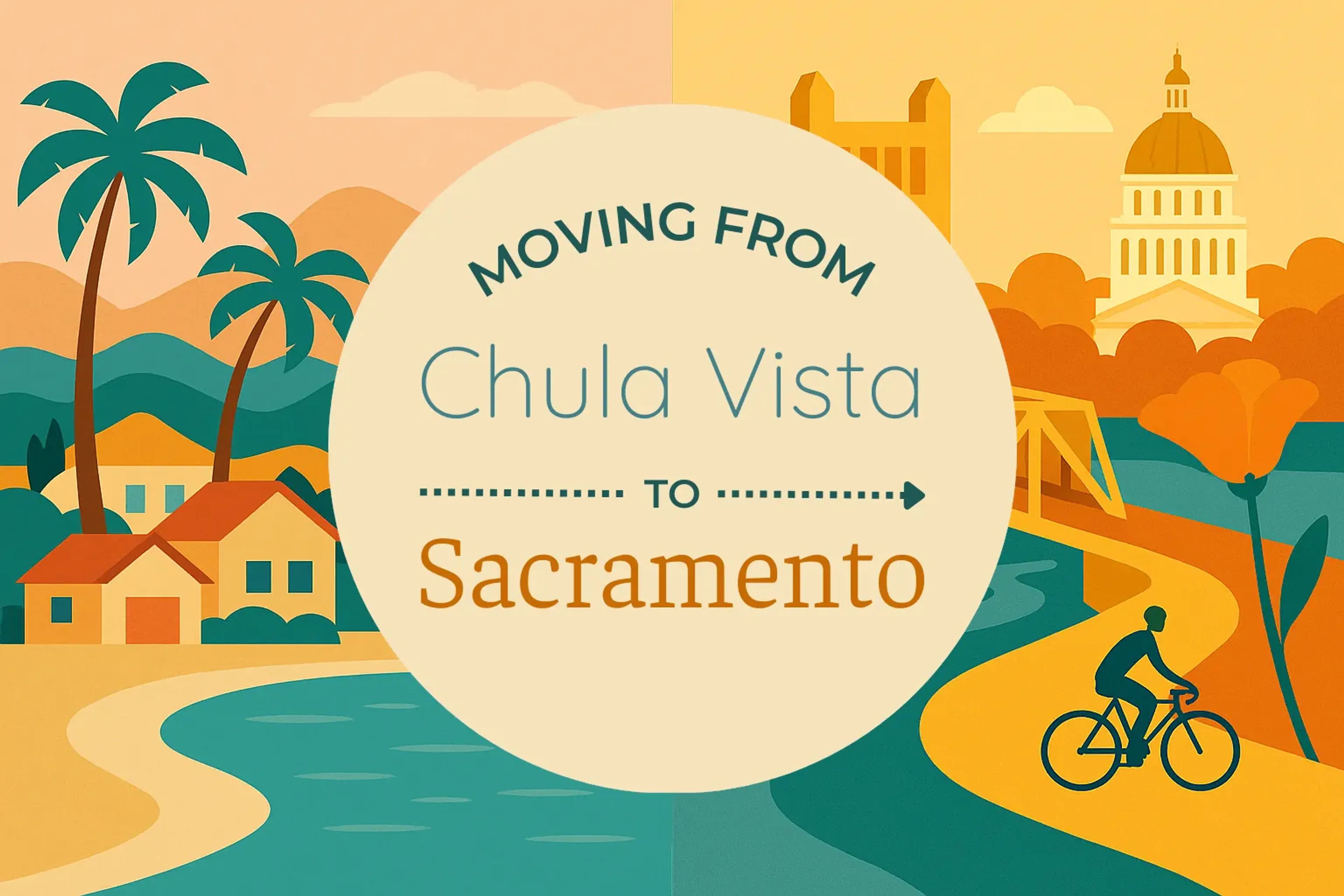 Side-by-side comparison of Chula Vista to Sacramento moving companies