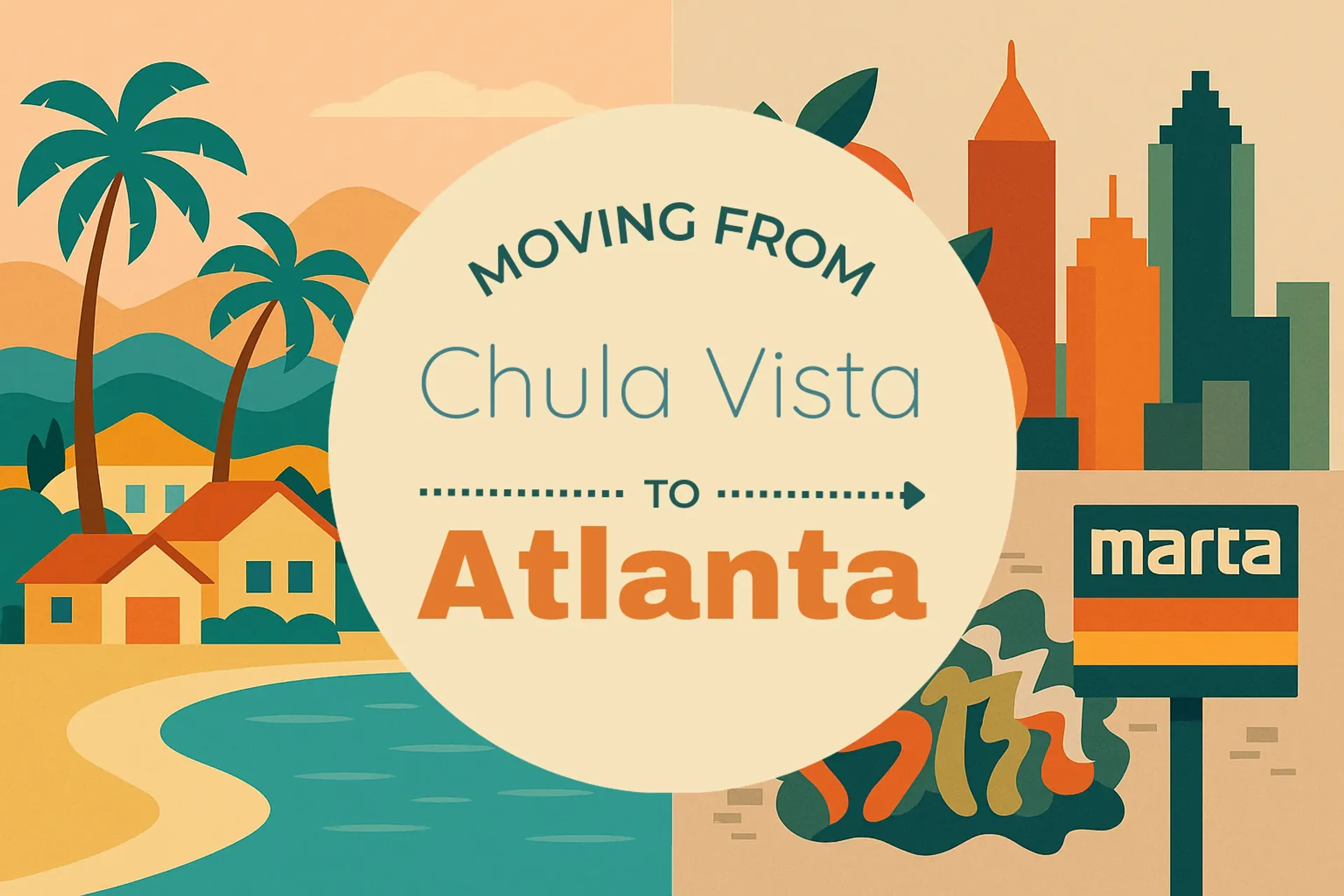 Side-by-side comparison of Chula Vista to Atlanta moving companies