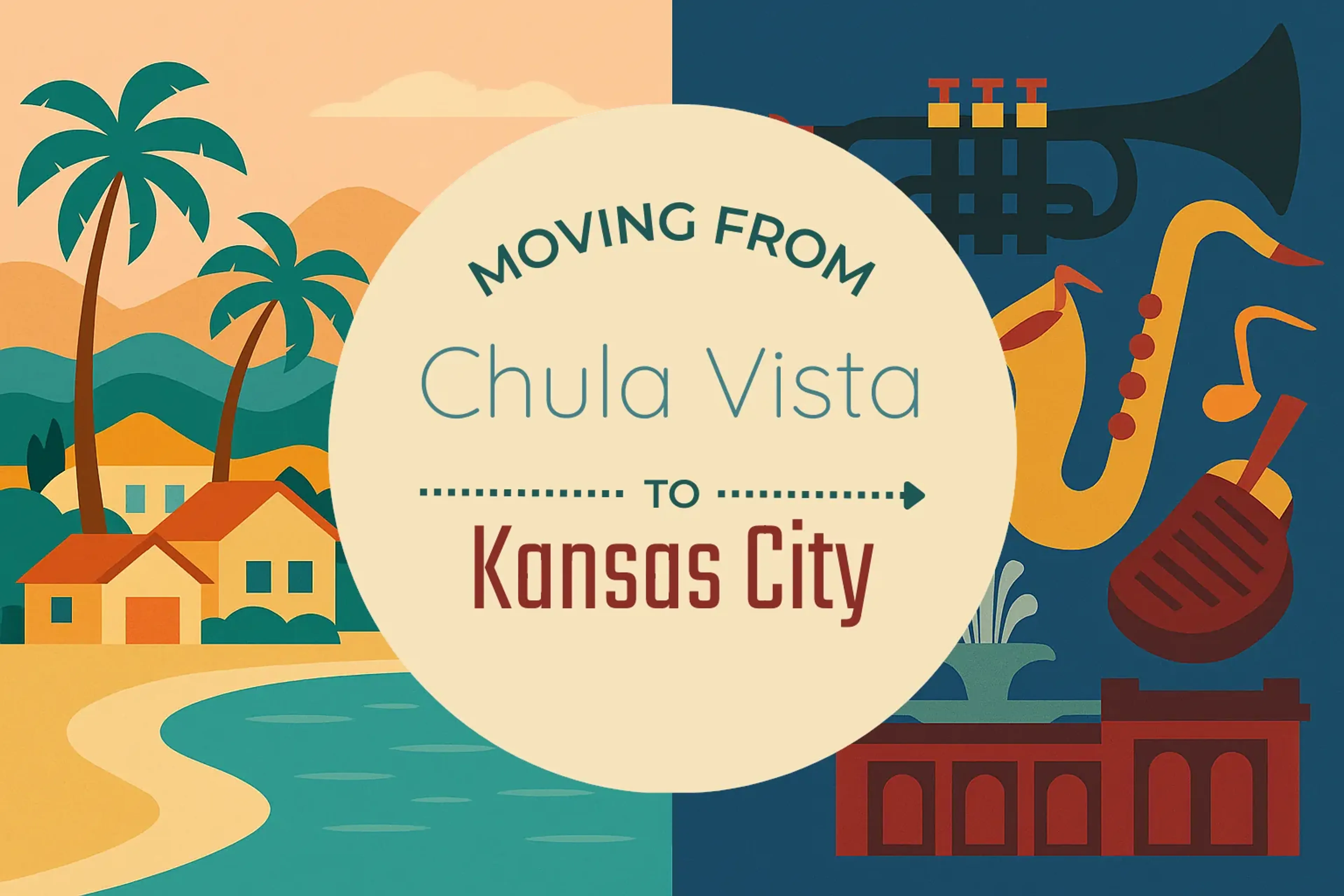 Side-by-side comparison of Chula Vista to Kansas City moving companies