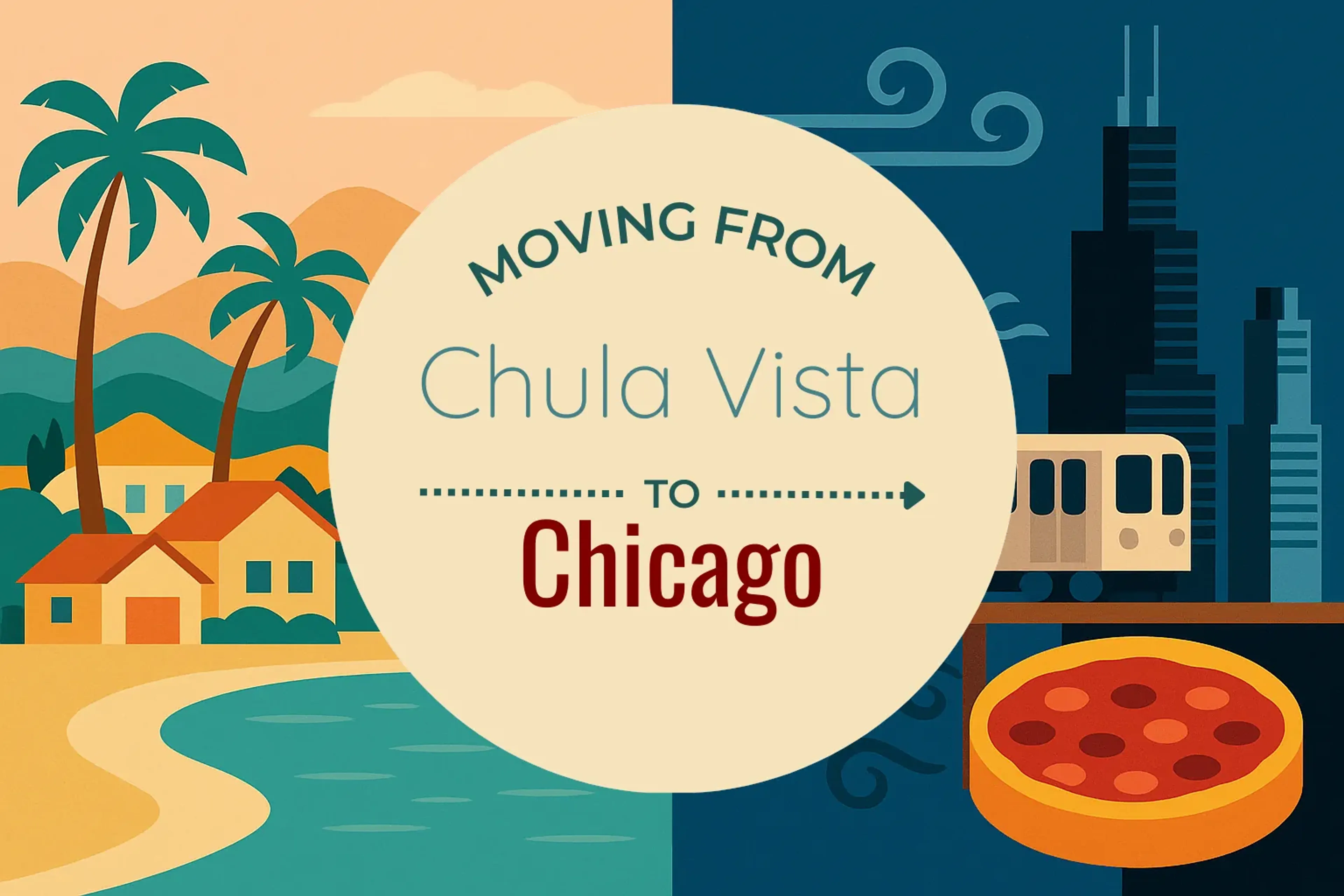 Side-by-side comparison of Chula Vista to Chicago moving companies