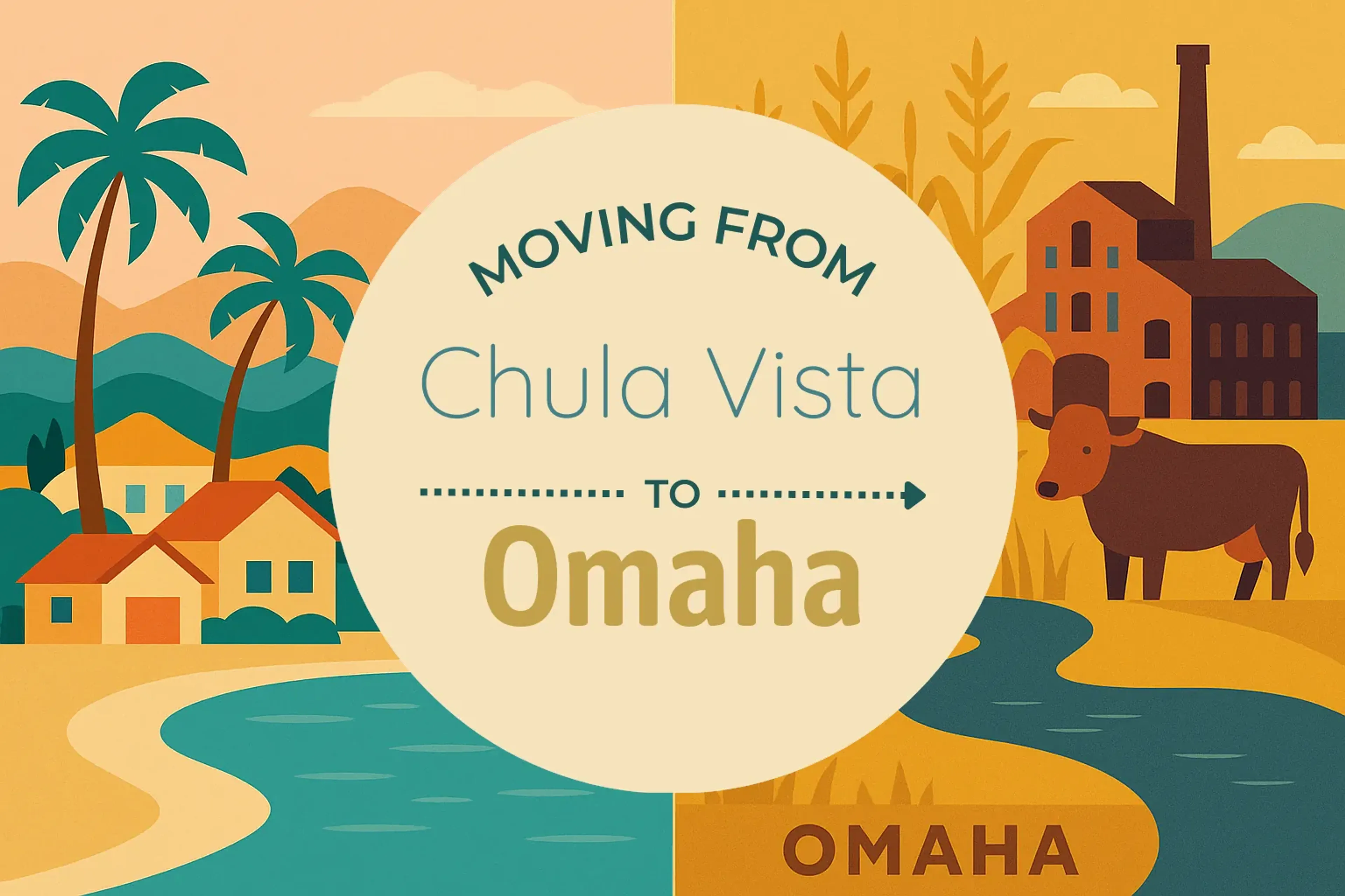 Side-by-side comparison of Chula Vista to Omaha moving companies