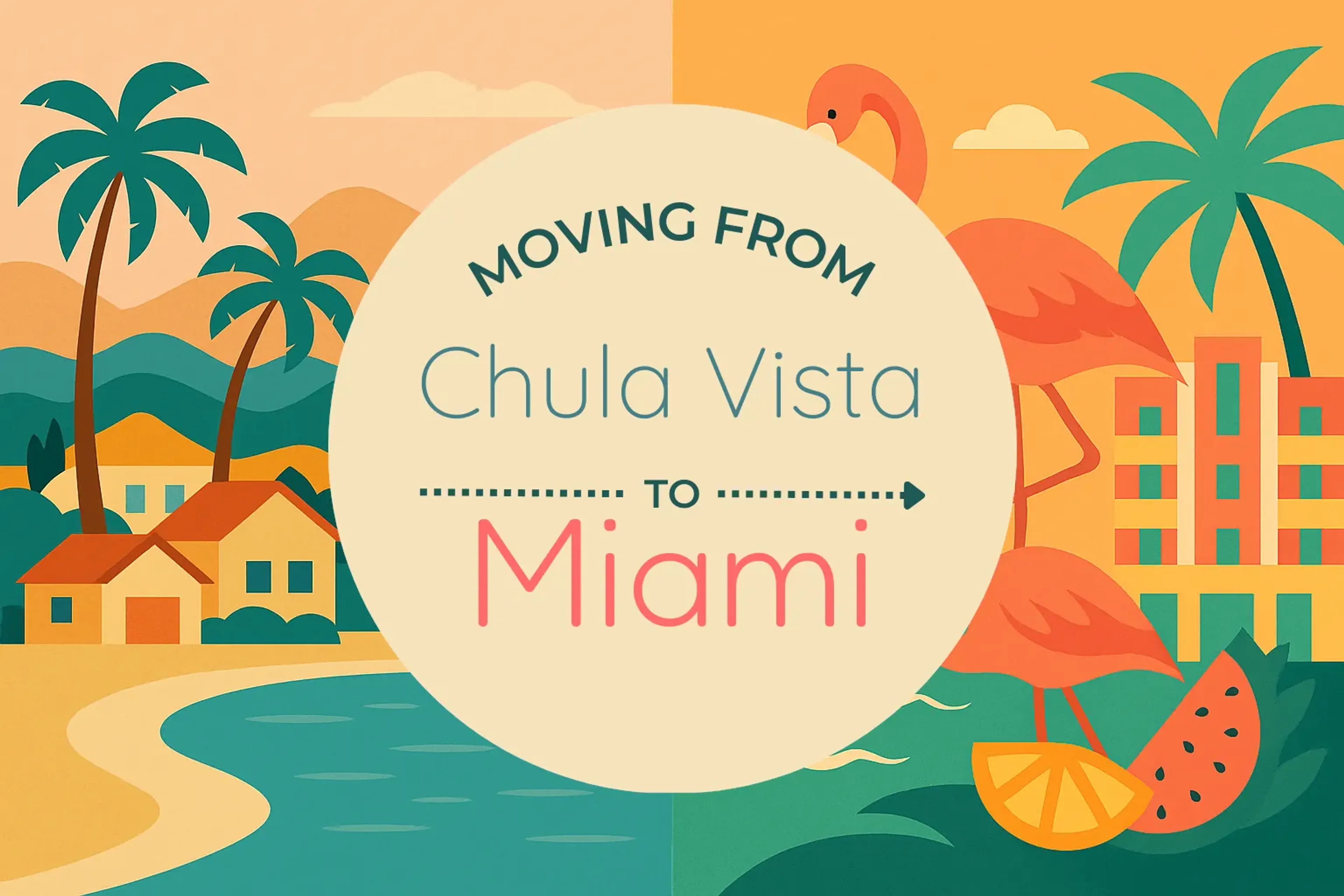 Side-by-side comparison of Chula Vista to Miami moving companies