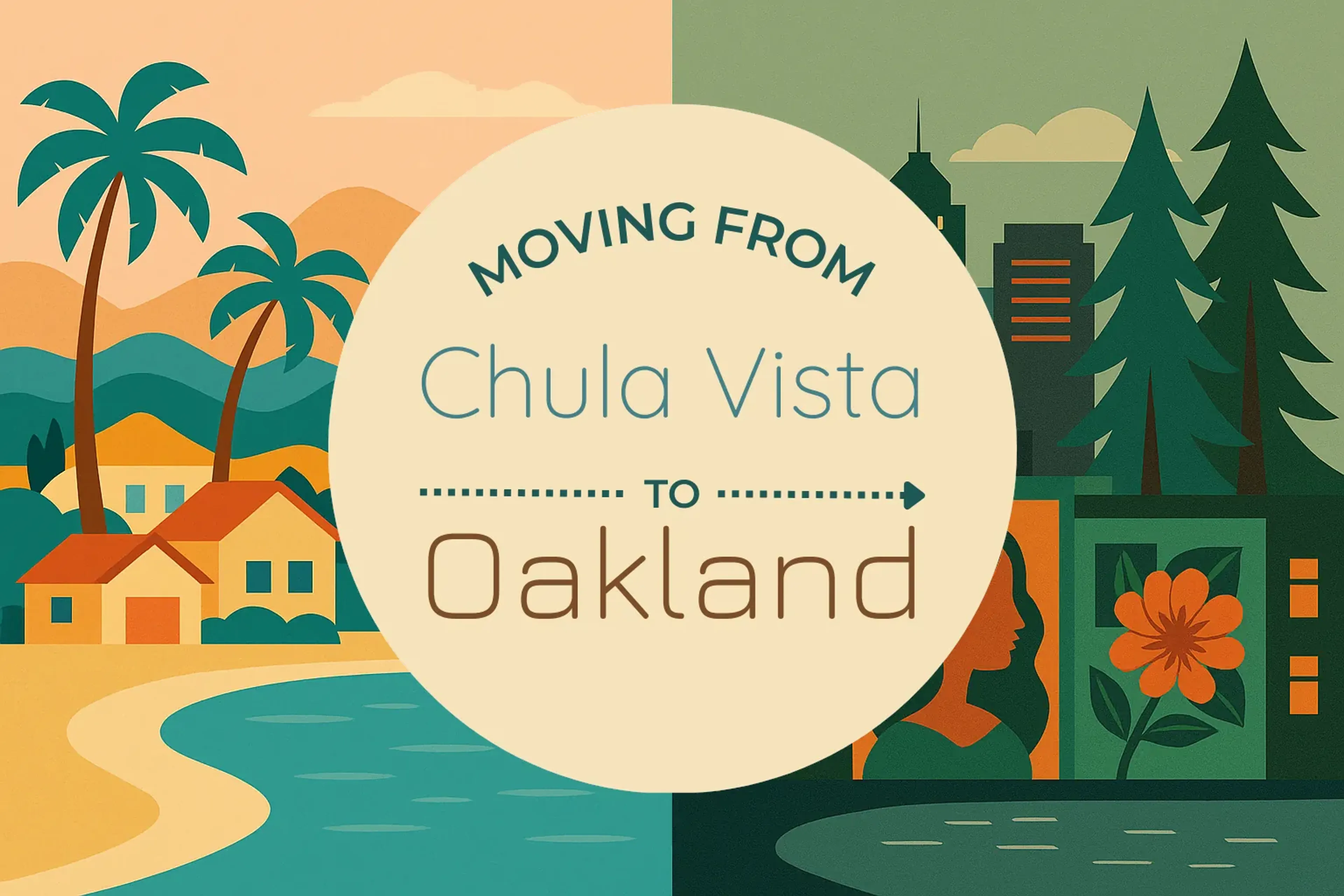 Side-by-side comparison of Chula Vista to Oakland moving companies