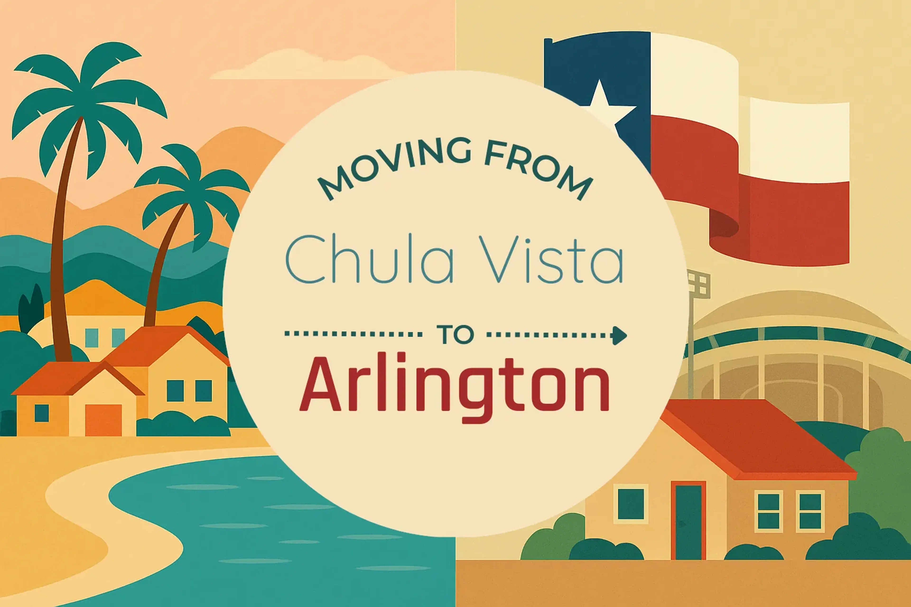 Side-by-side comparison of Chula Vista to Arlington moving companies