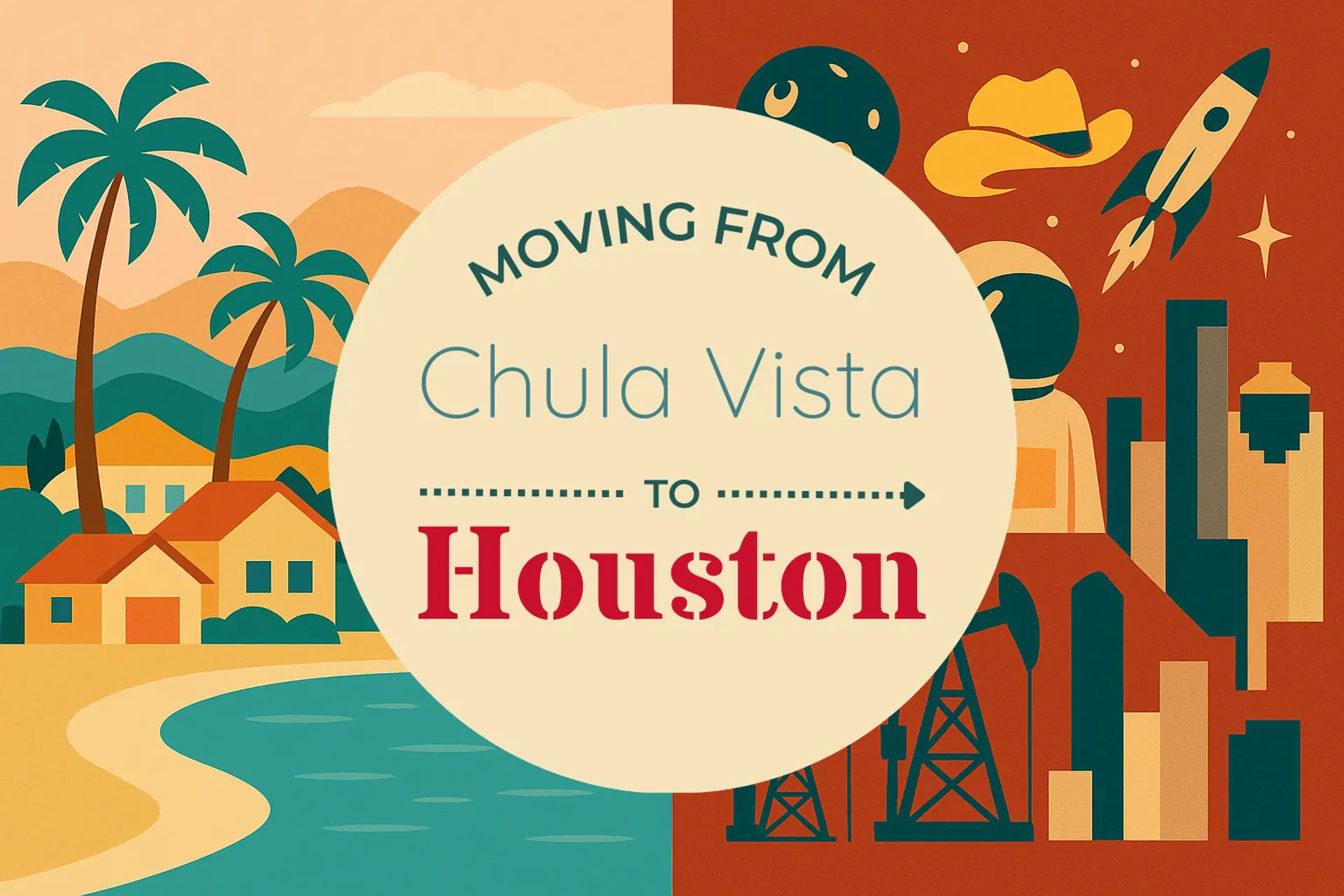 Side-by-side comparison of Chula Vista to Houston moving companies