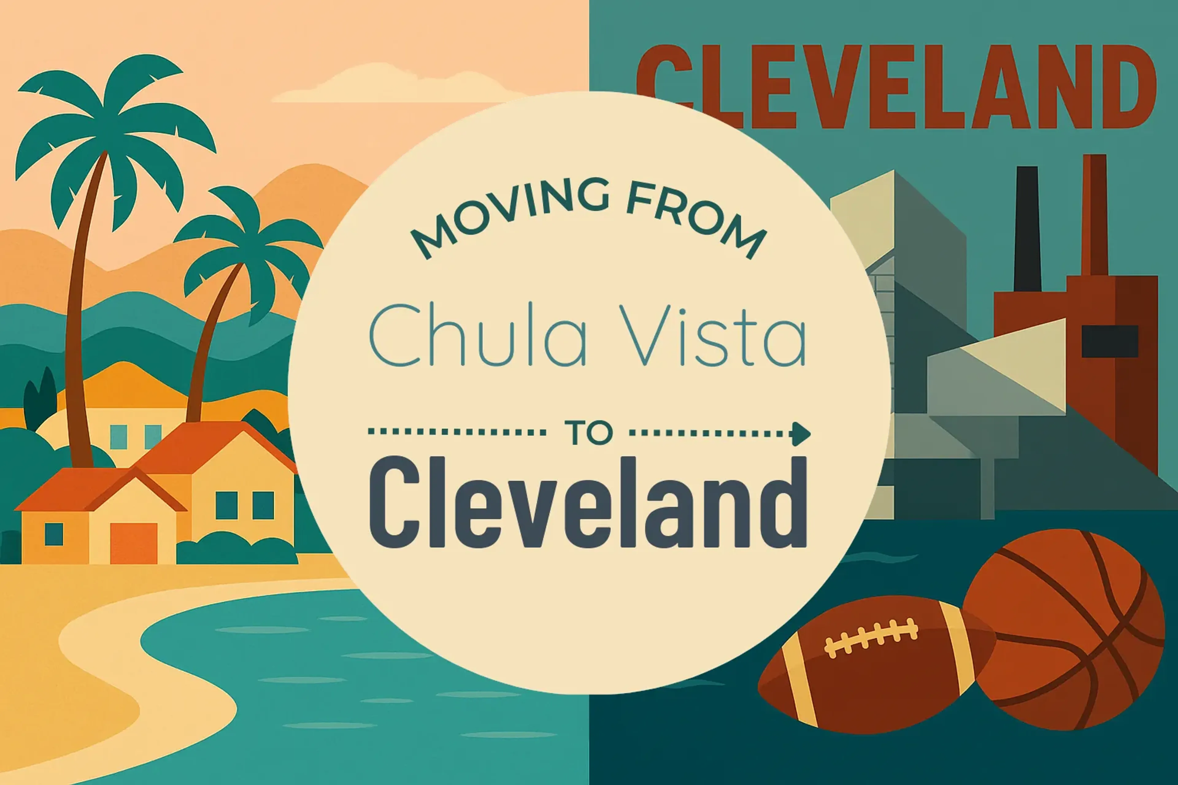 Side-by-side comparison of Chula Vista to Cleveland moving companies
