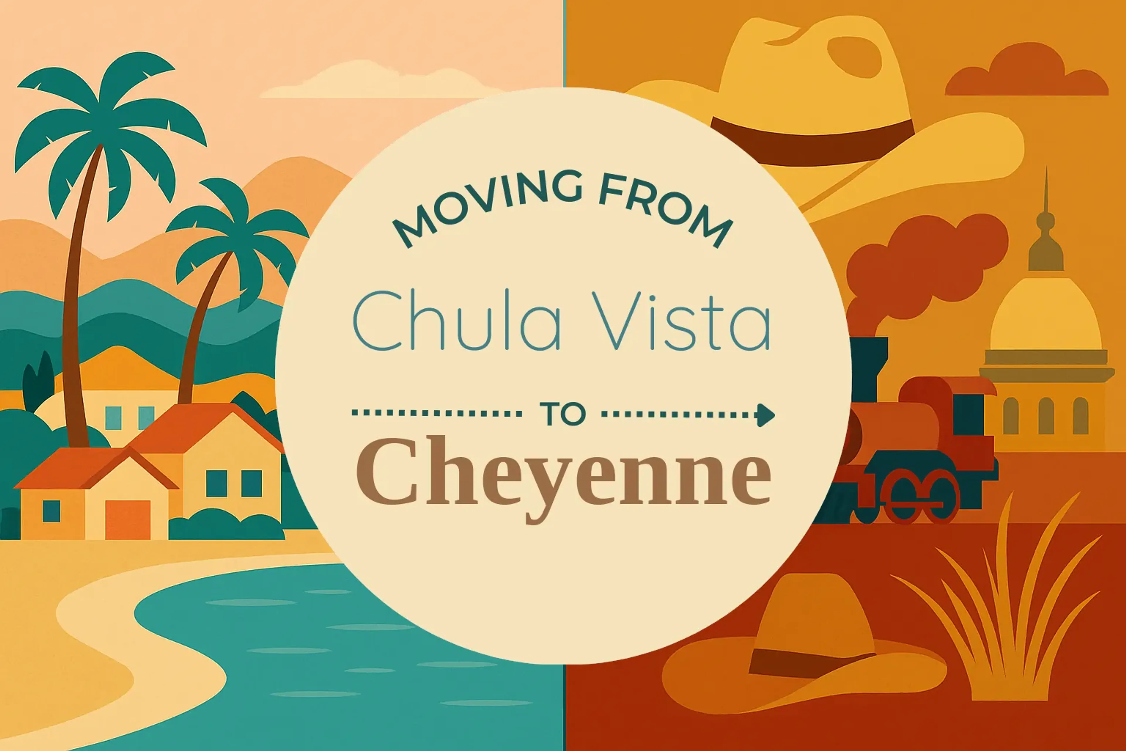 Side-by-side comparison of Chula Vista to Cheyenne moving companies