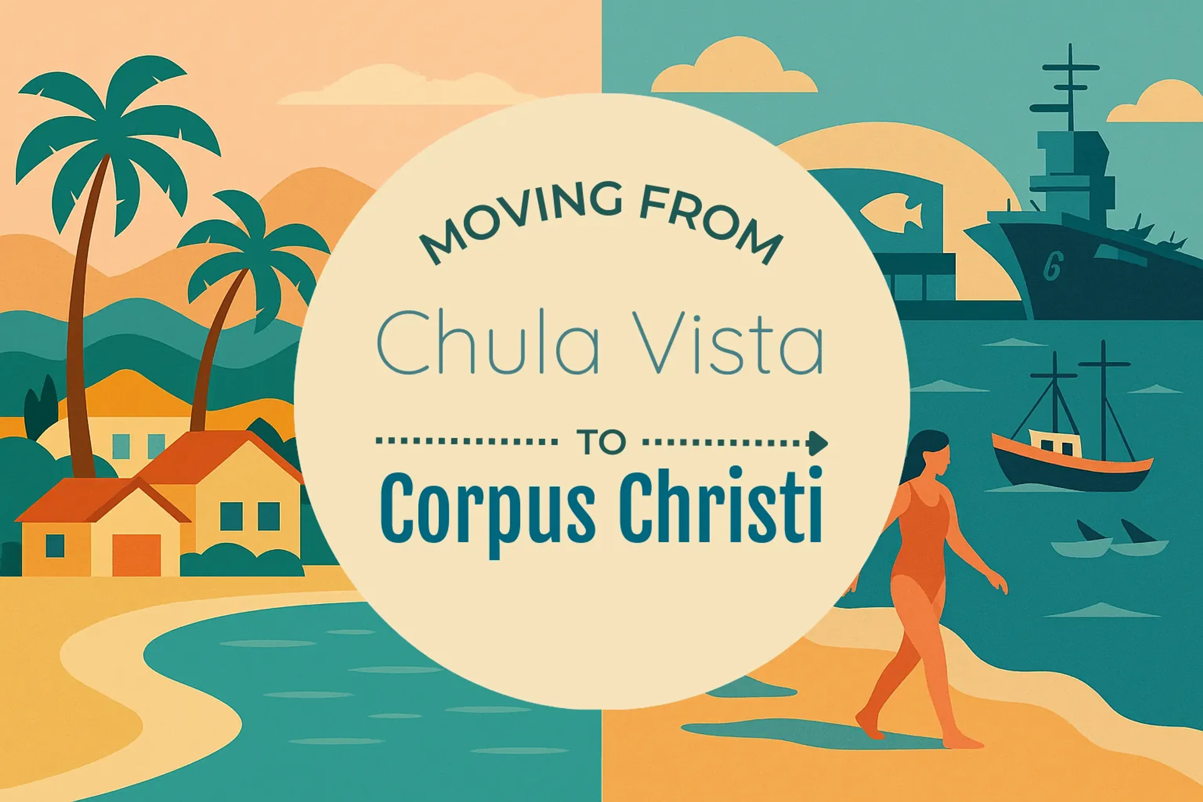 Side-by-side comparison of Chula Vista to Corpus Christi moving companies