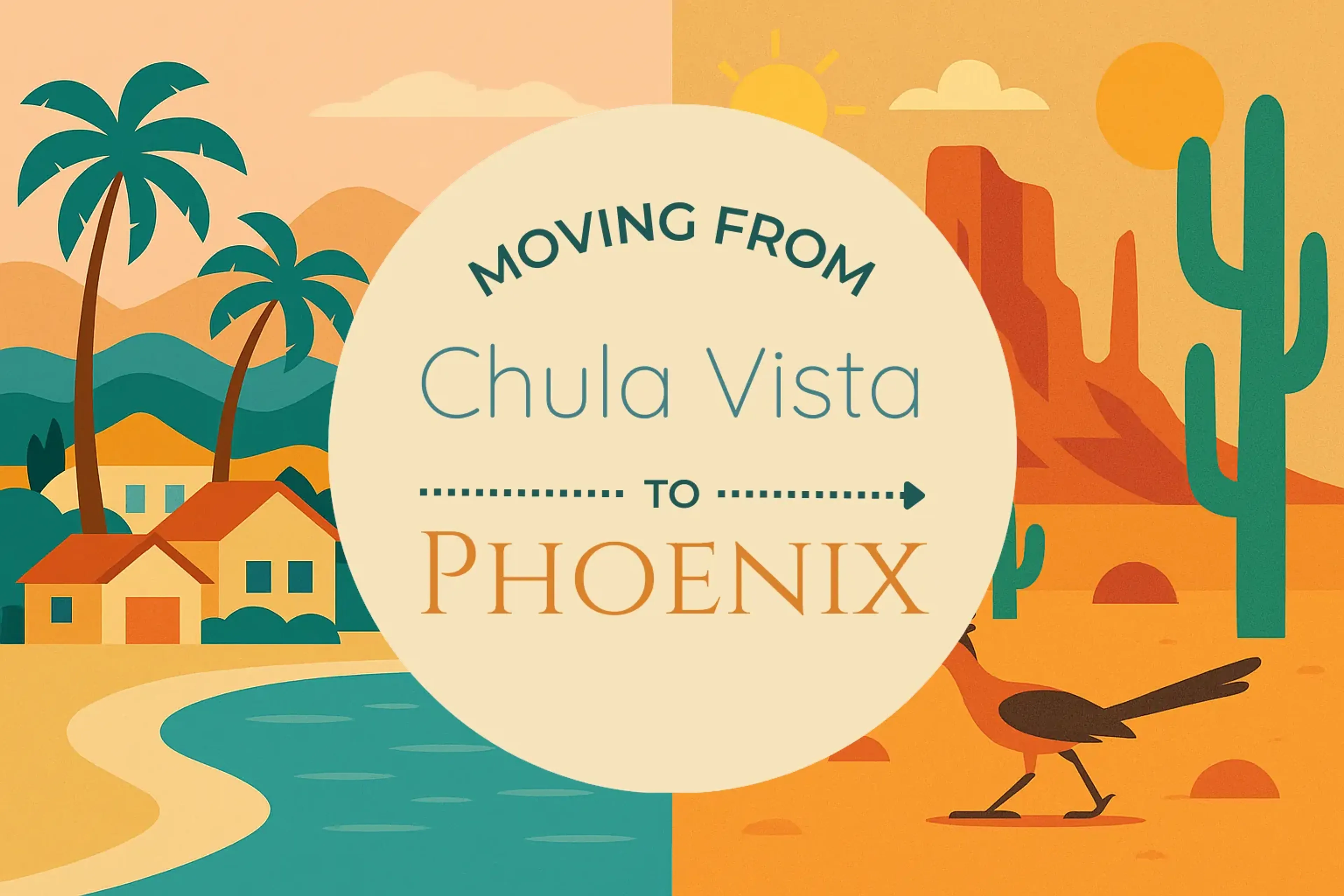 Side-by-side comparison of Chula Vista to Phoenix moving companies
