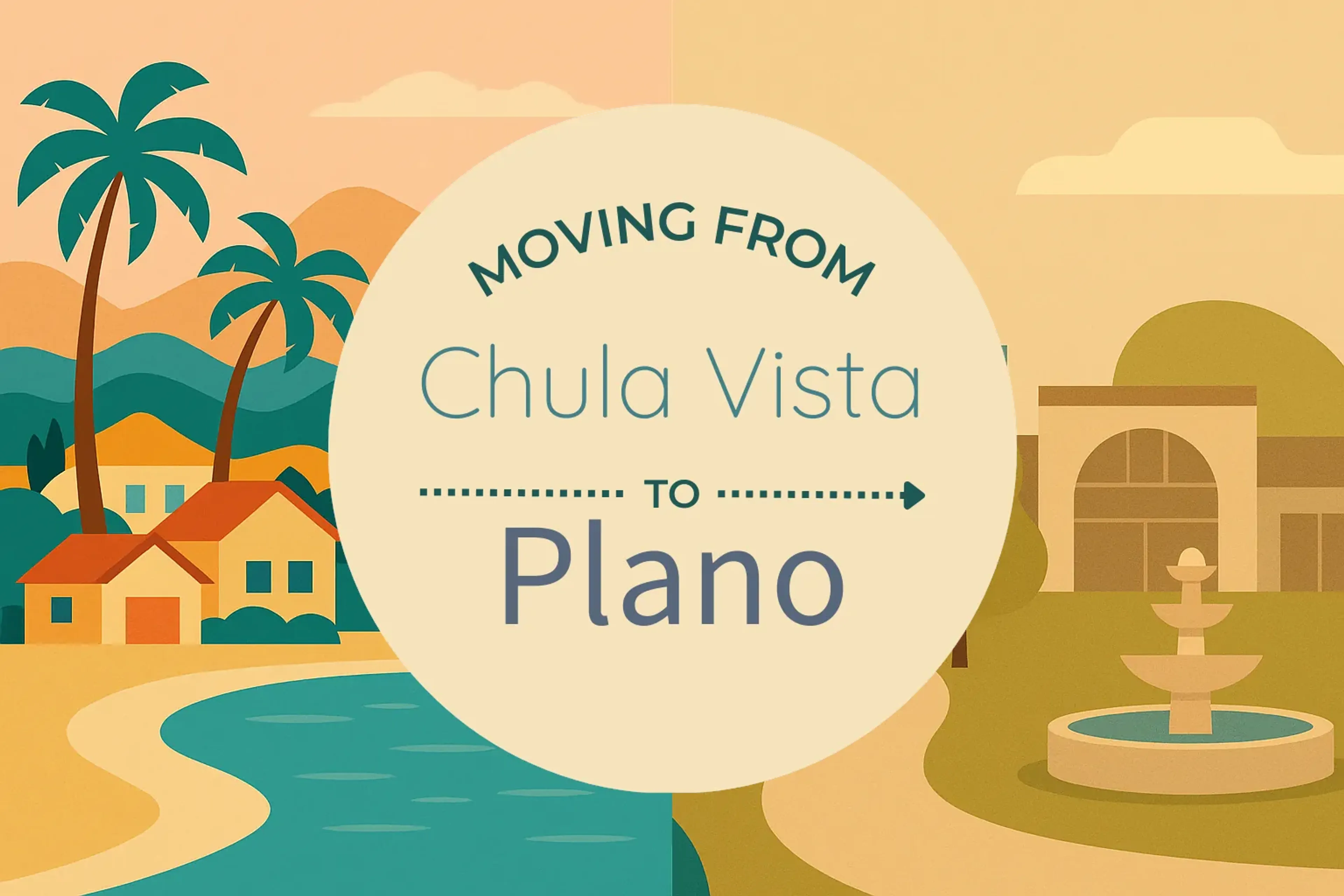 Side-by-side comparison of Chula Vista to Plano moving companies