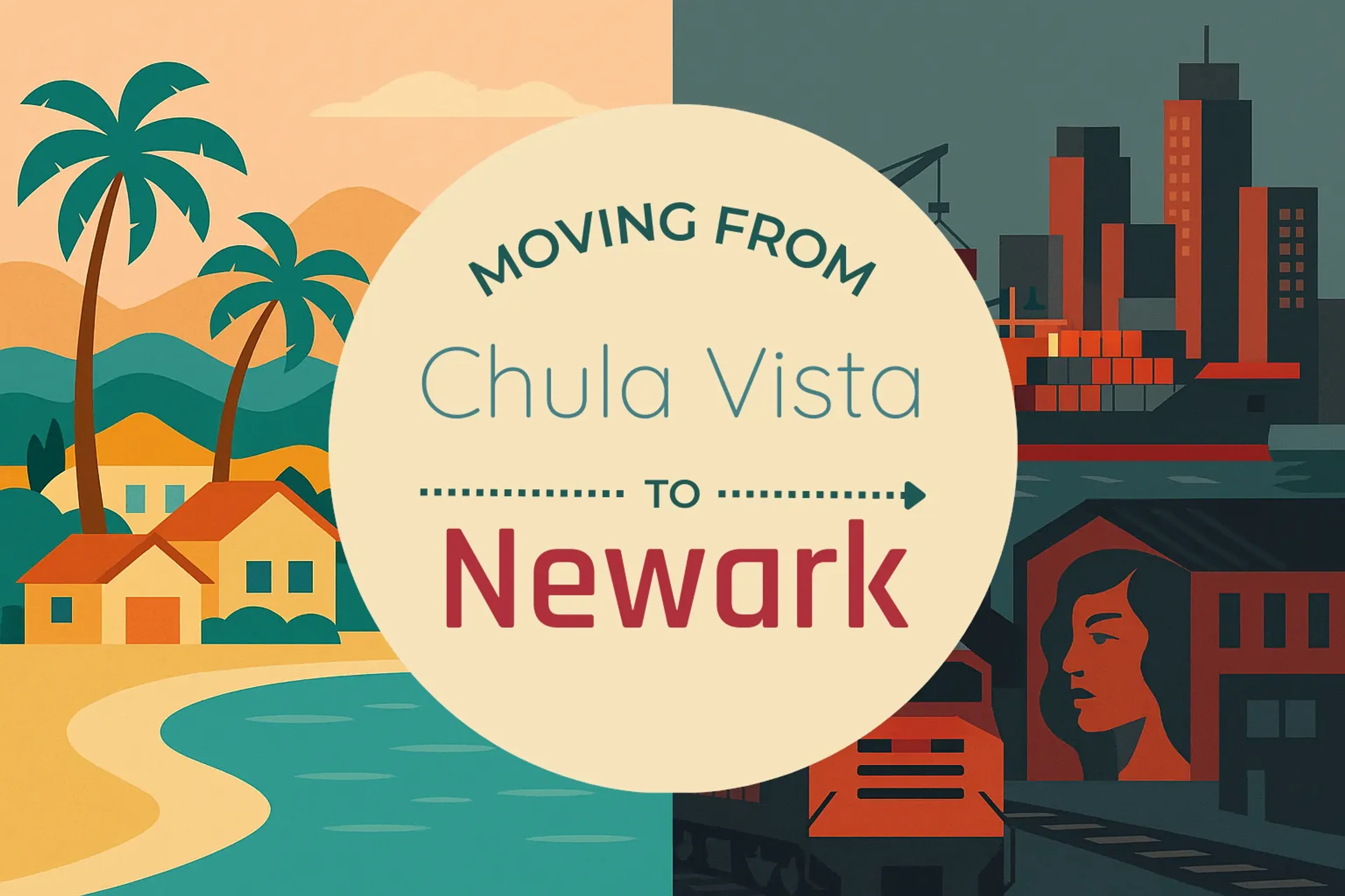 Side-by-side comparison of Chula Vista to Newark moving companies