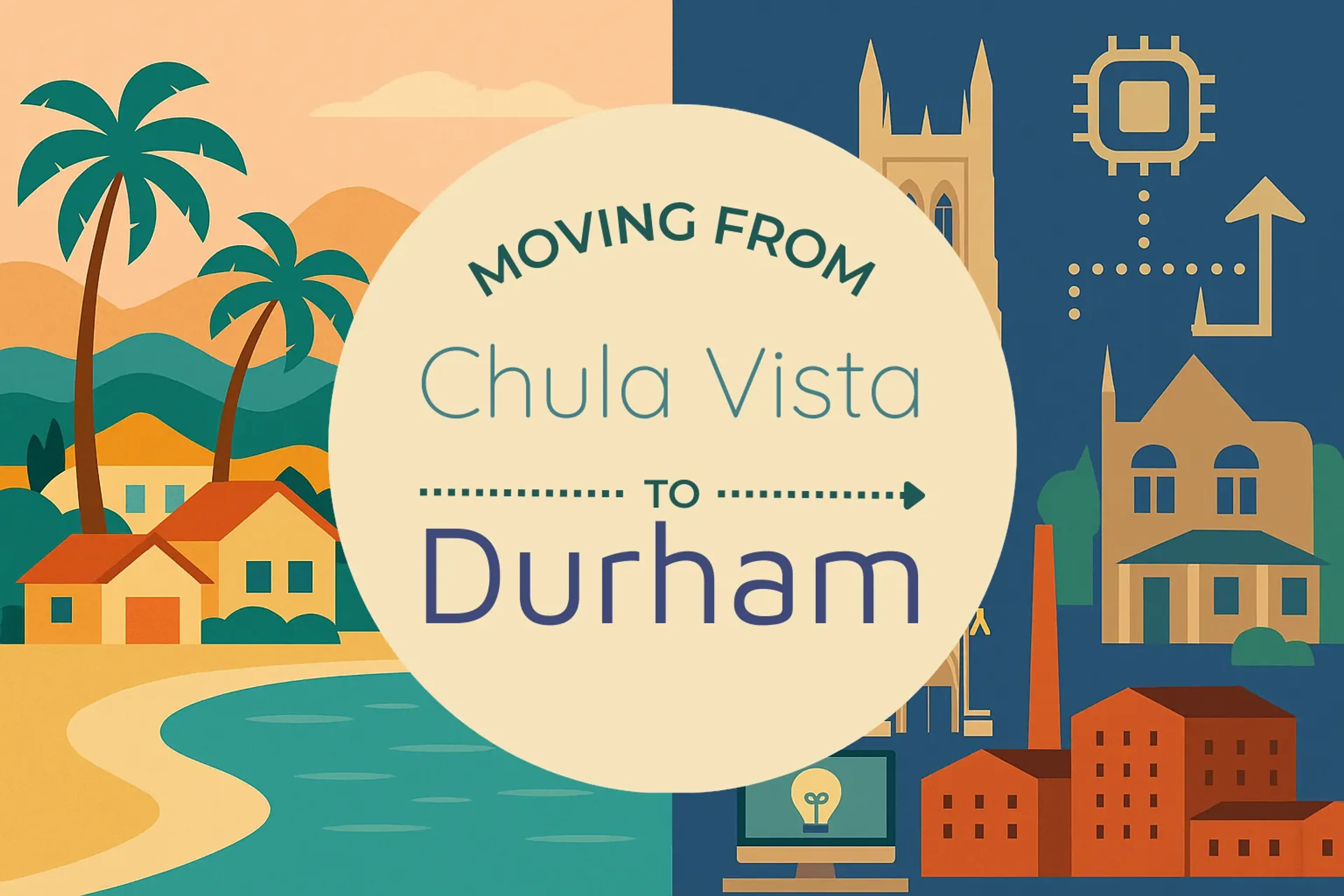 Side-by-side comparison of Chula Vista to Durham moving companies