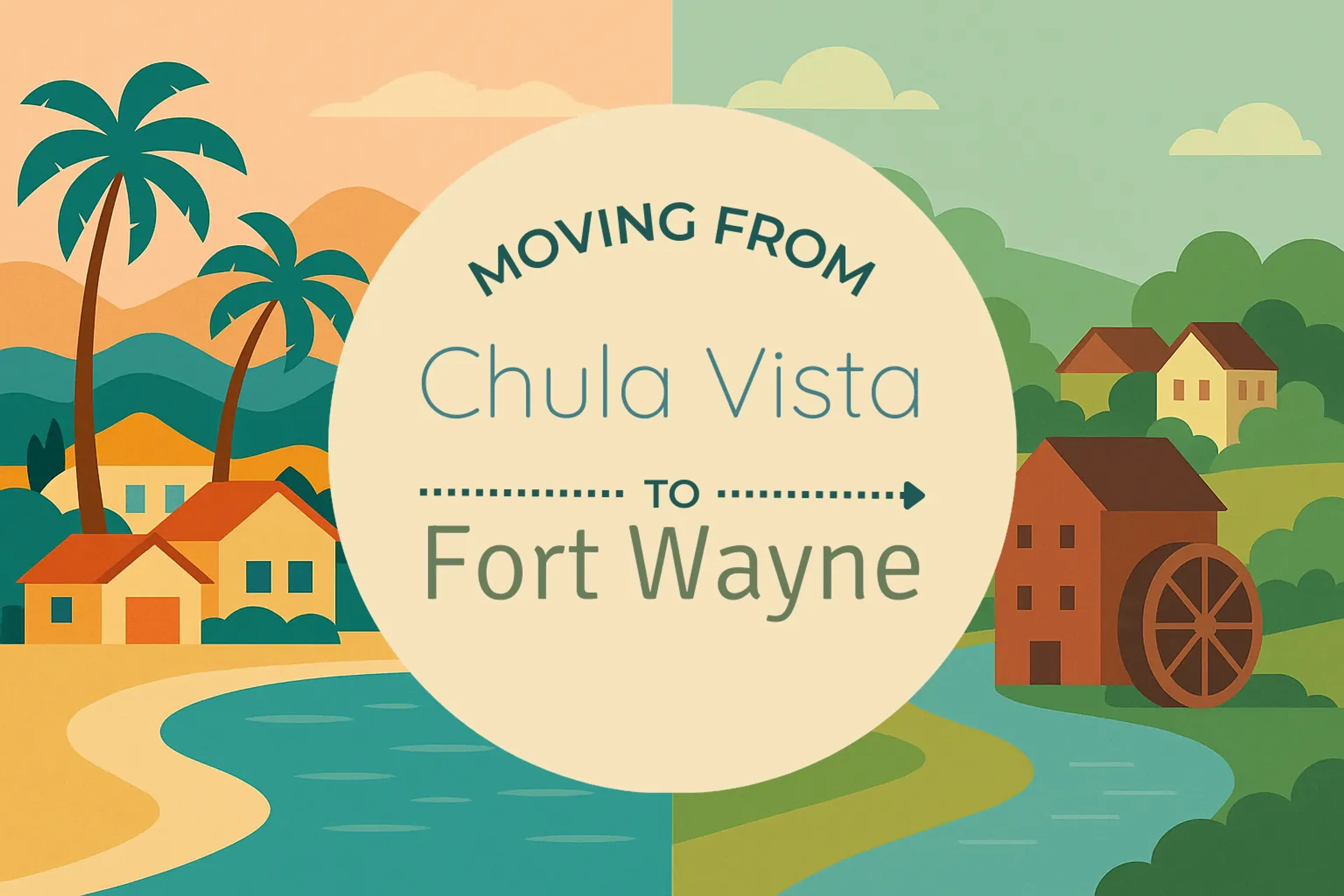 Side-by-side comparison of Chula Vista to Fort Wayne moving companies