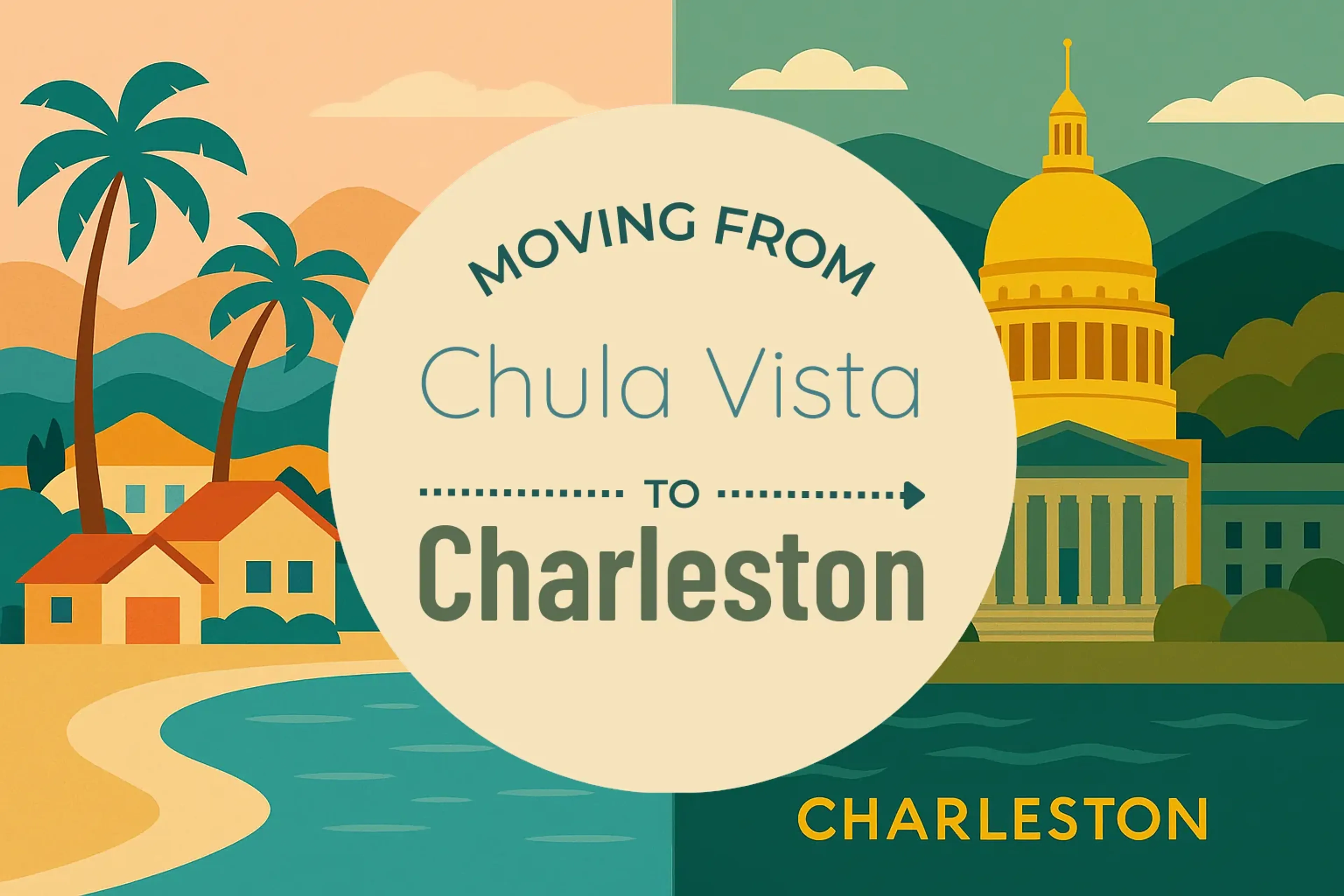 Side-by-side comparison of Chula Vista to Charleston moving companies