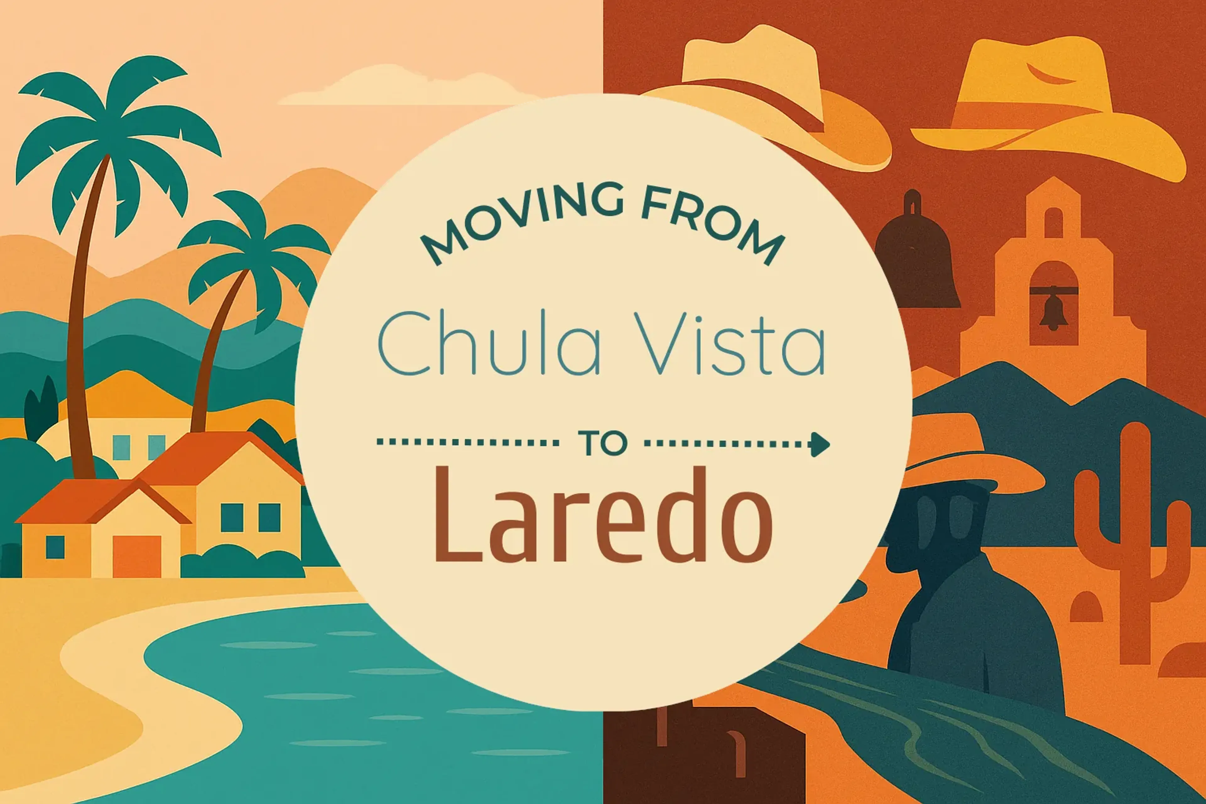 Side-by-side comparison of Chula Vista to Laredo moving companies