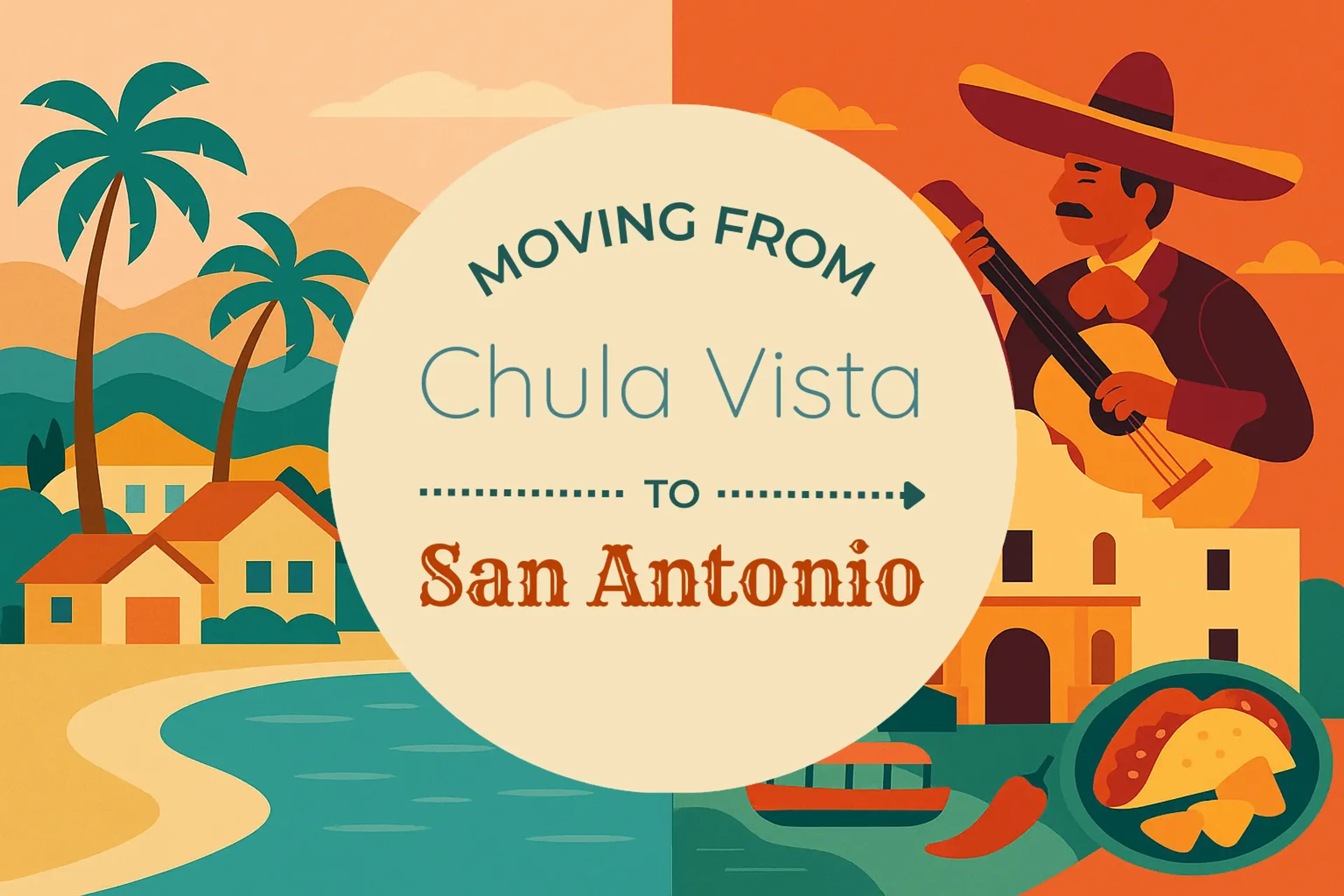 Side-by-side comparison of Chula Vista to San Antonio moving companies