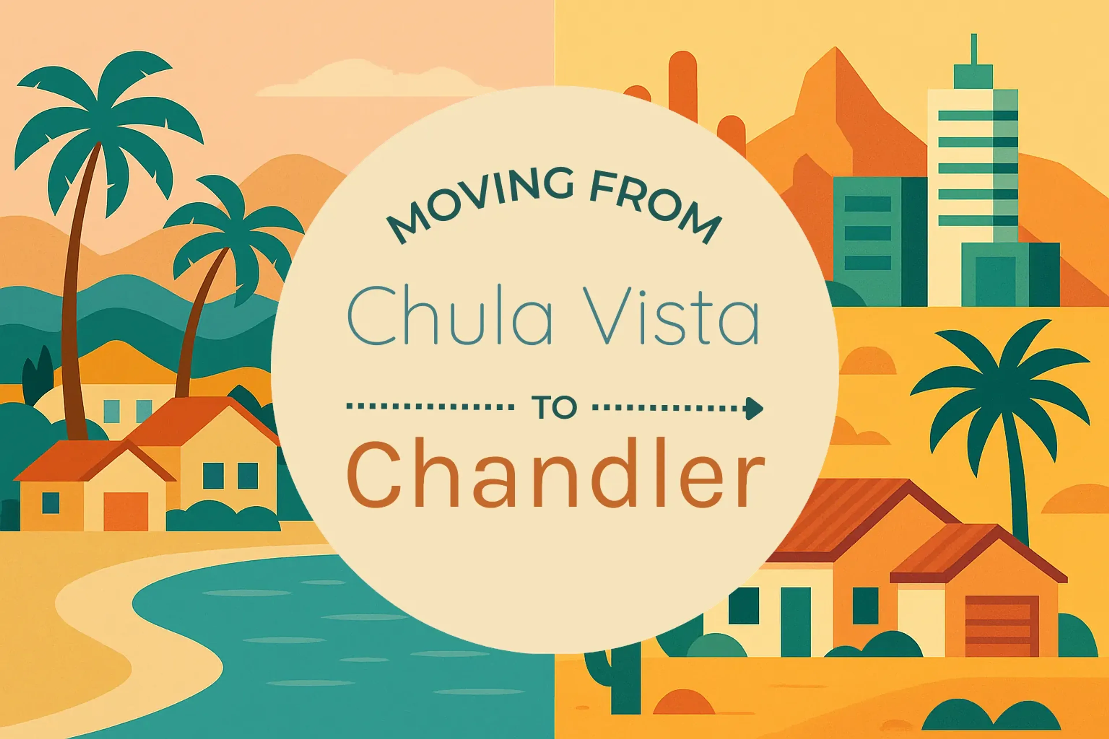 Side-by-side comparison of Chula Vista to Chandler moving companies