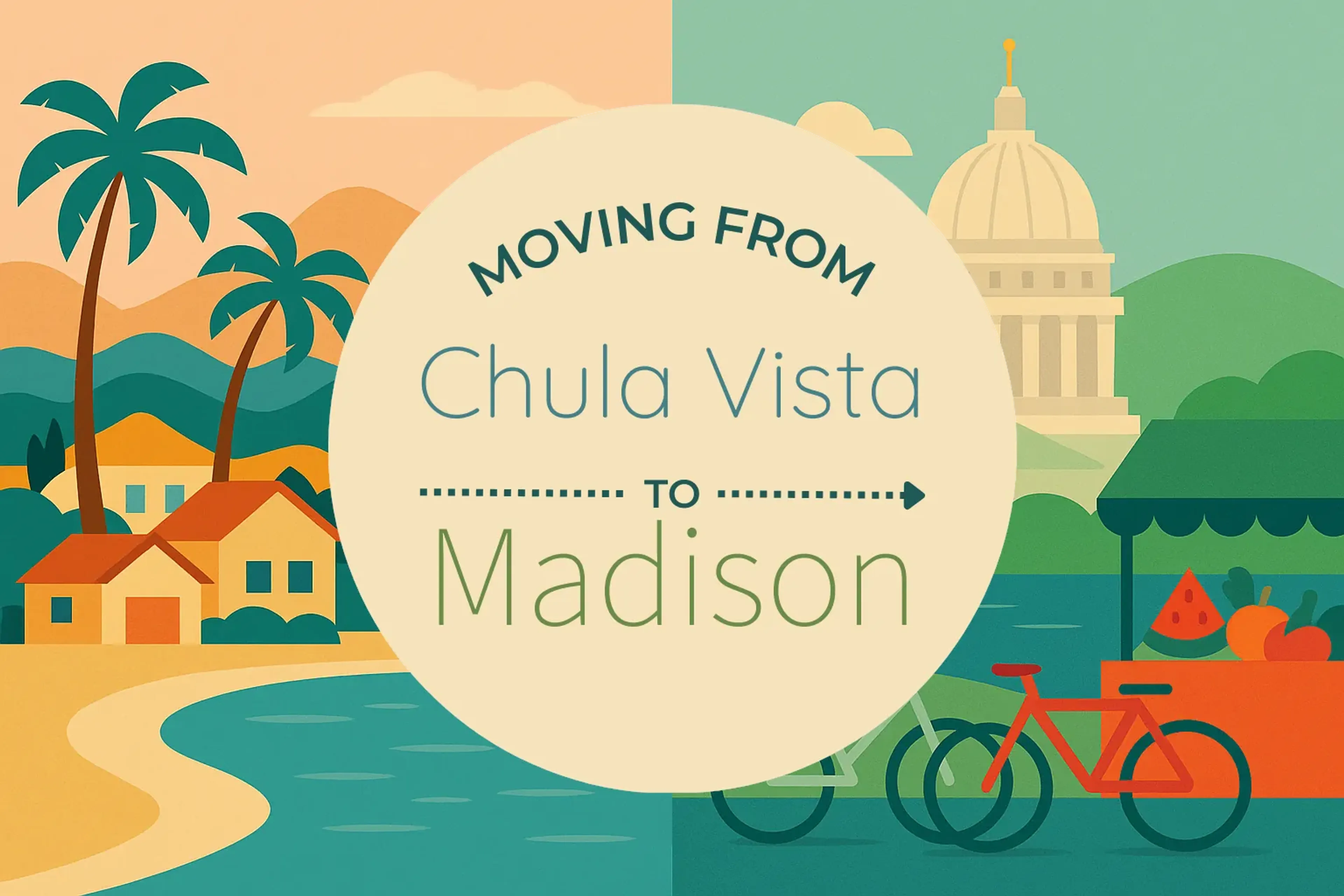 Side-by-side comparison of Chula Vista to Madison moving companies