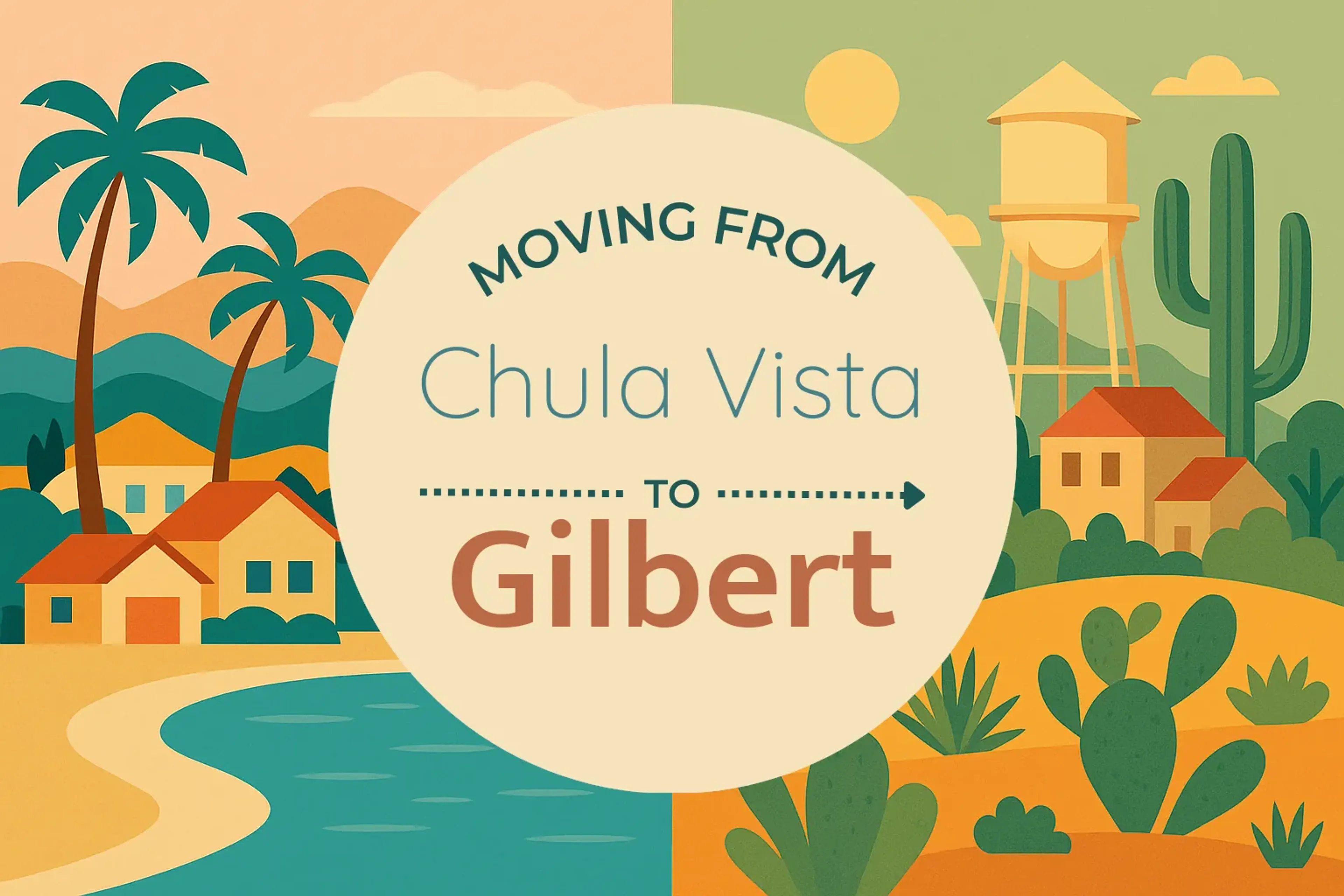 Side-by-side comparison of Chula Vista to Gilbert moving companies