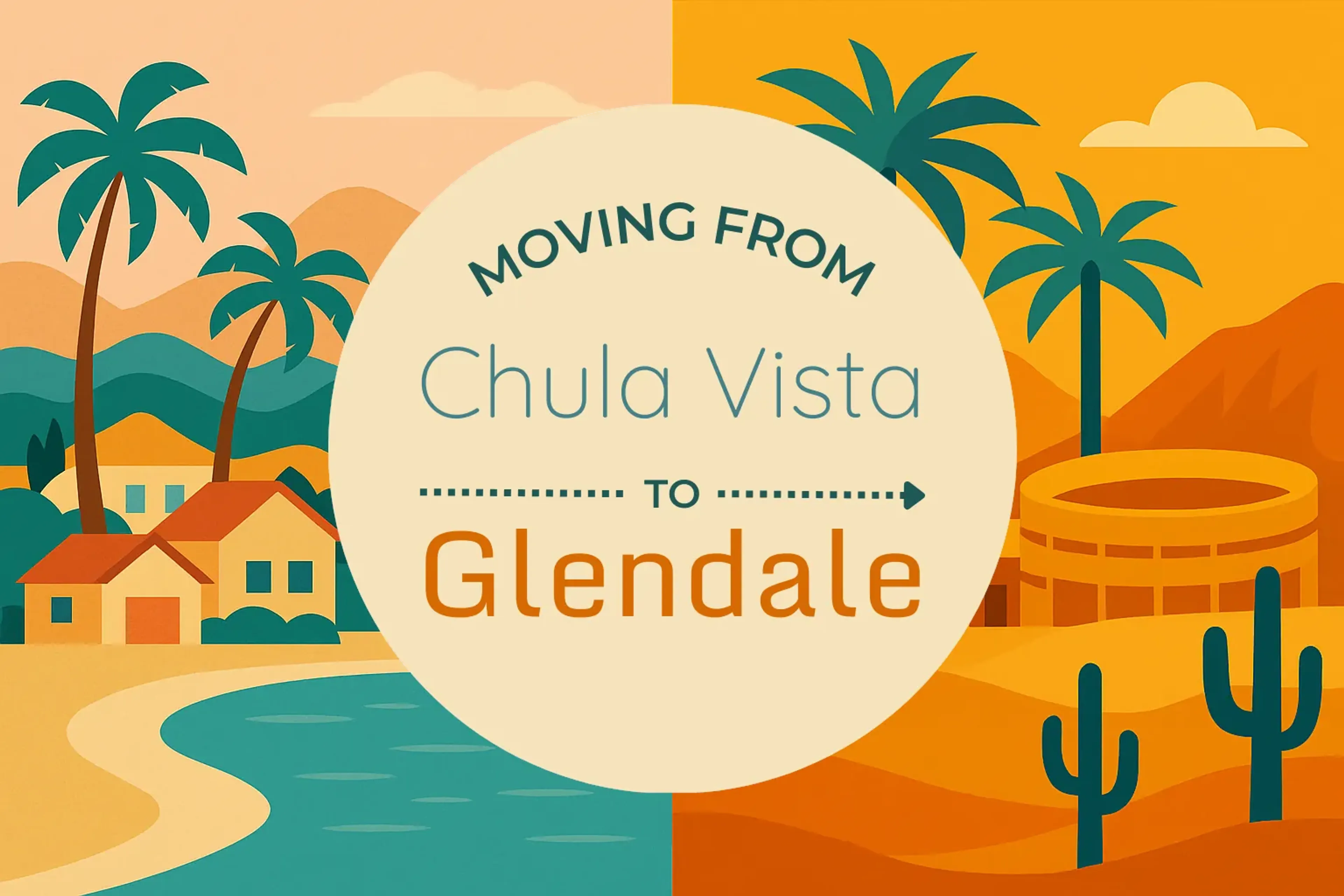 Side-by-side comparison of Chula Vista to Glendale moving companies