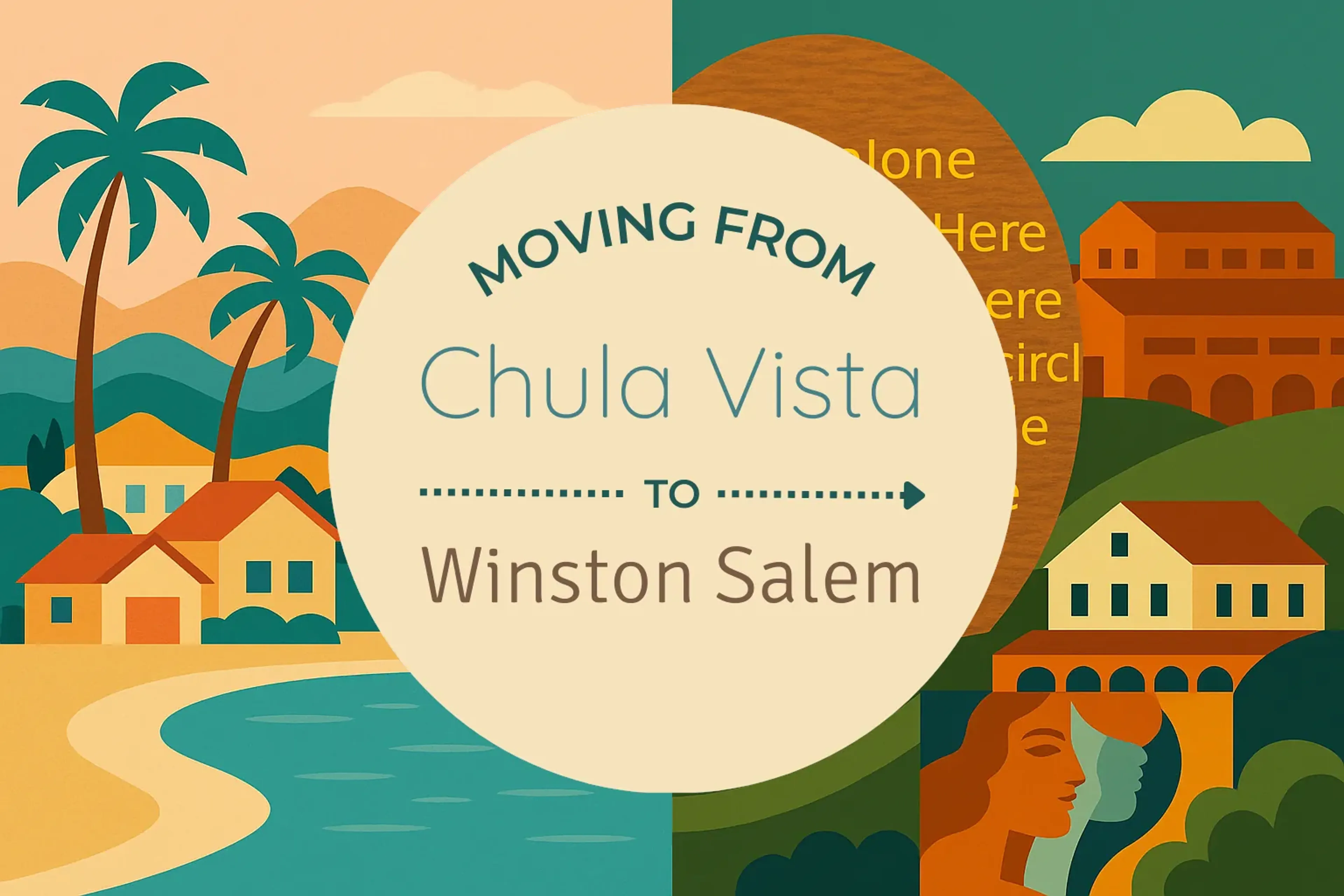 Side-by-side comparison of Chula Vista to Winston Salem moving companies