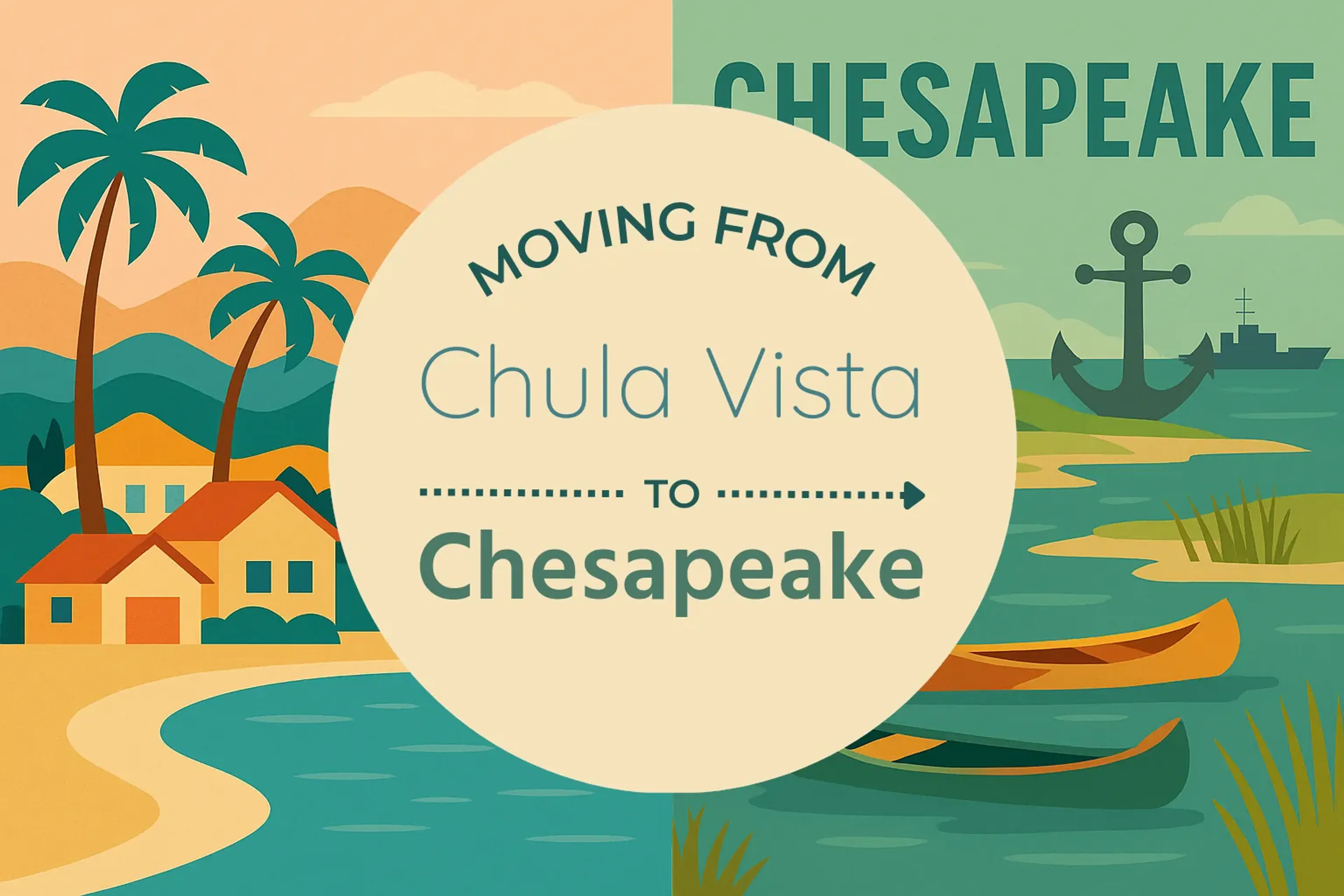 Side-by-side comparison of Chula Vista to Chesapeake moving companies