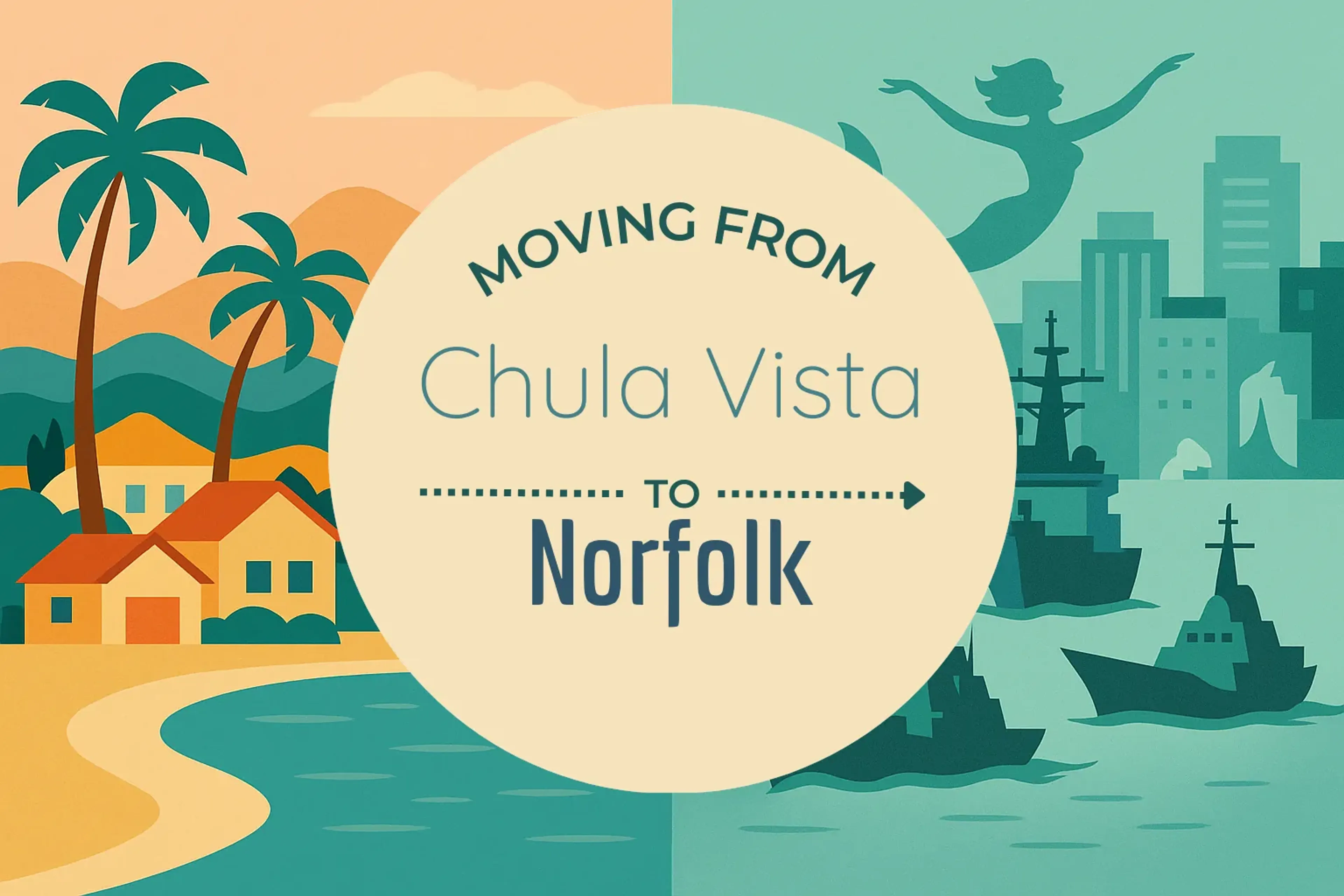 Side-by-side comparison of Chula Vista to Norfolk moving companies