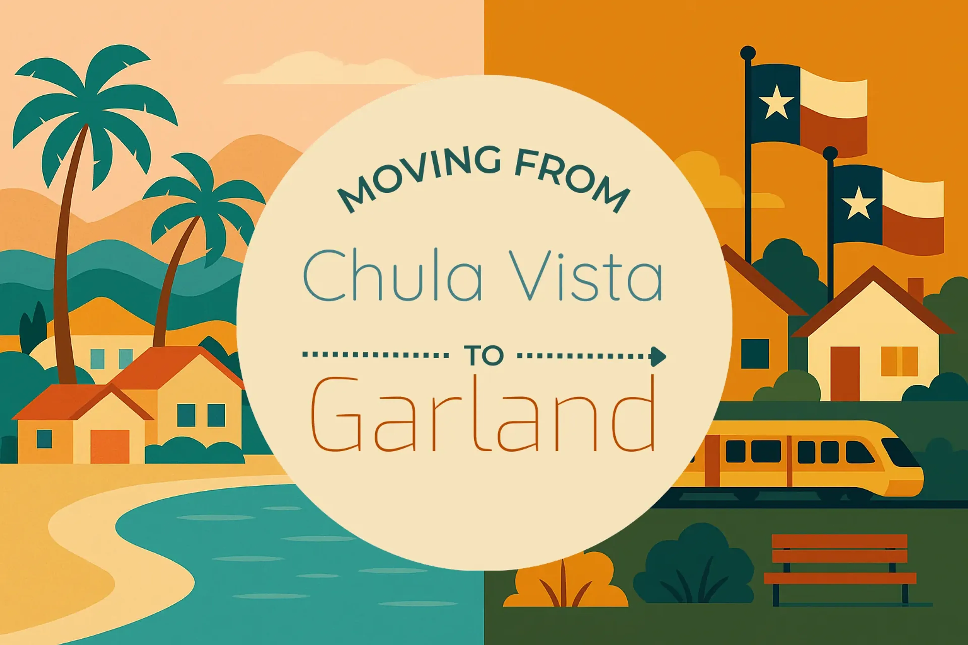 Side-by-side comparison of Chula Vista to Garland moving companies