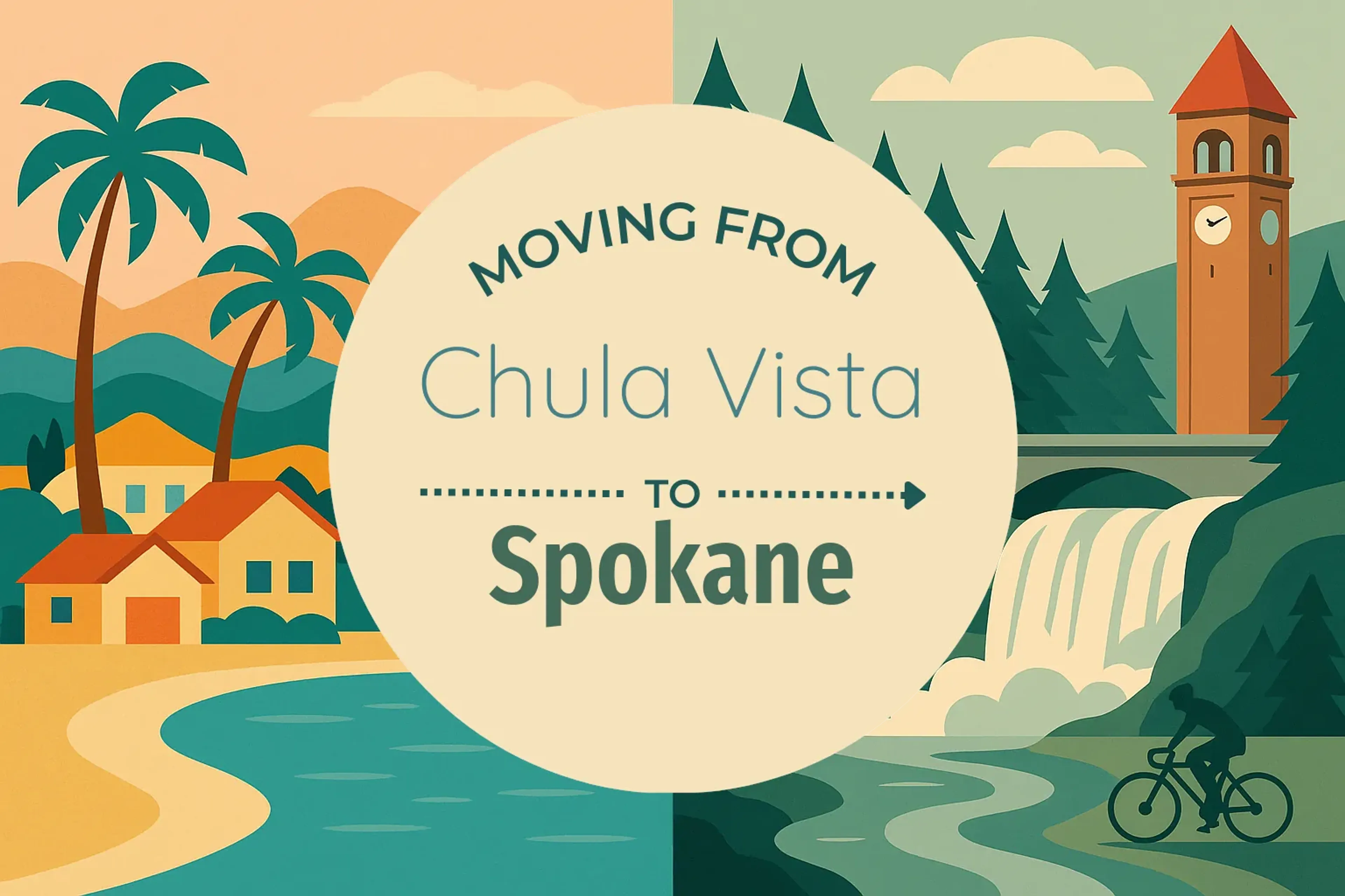 Side-by-side comparison of Chula Vista to Spokane moving companies