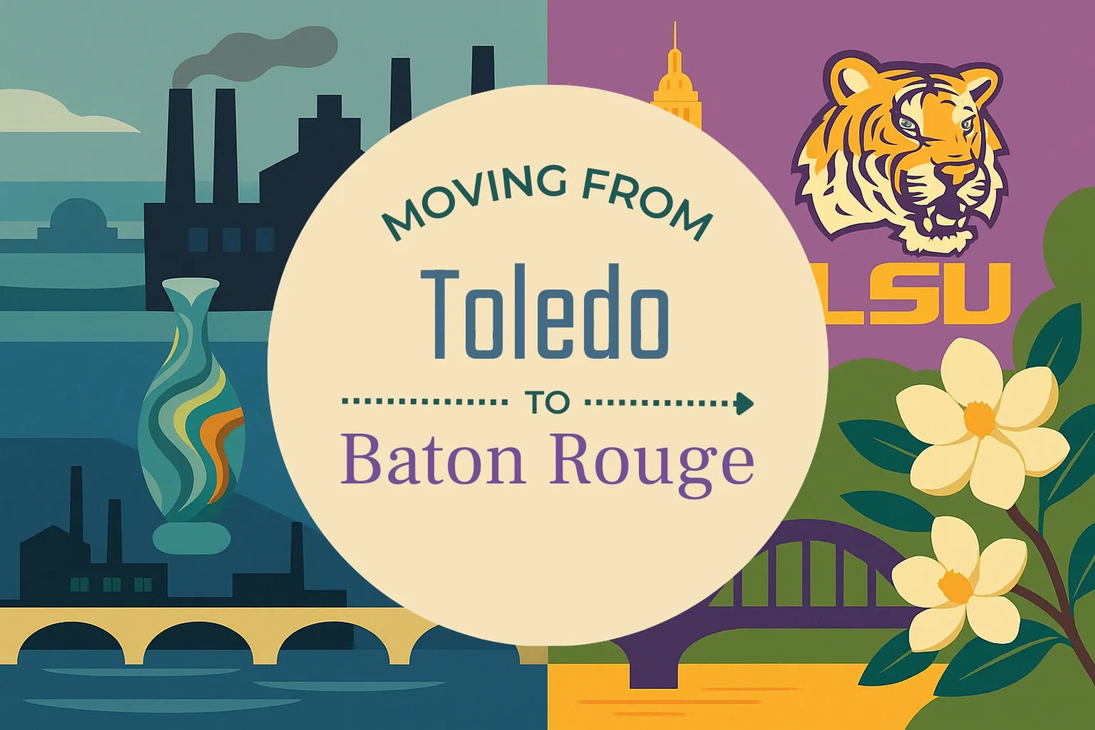 Side-by-side comparison of Toledo to Baton Rouge moving companies