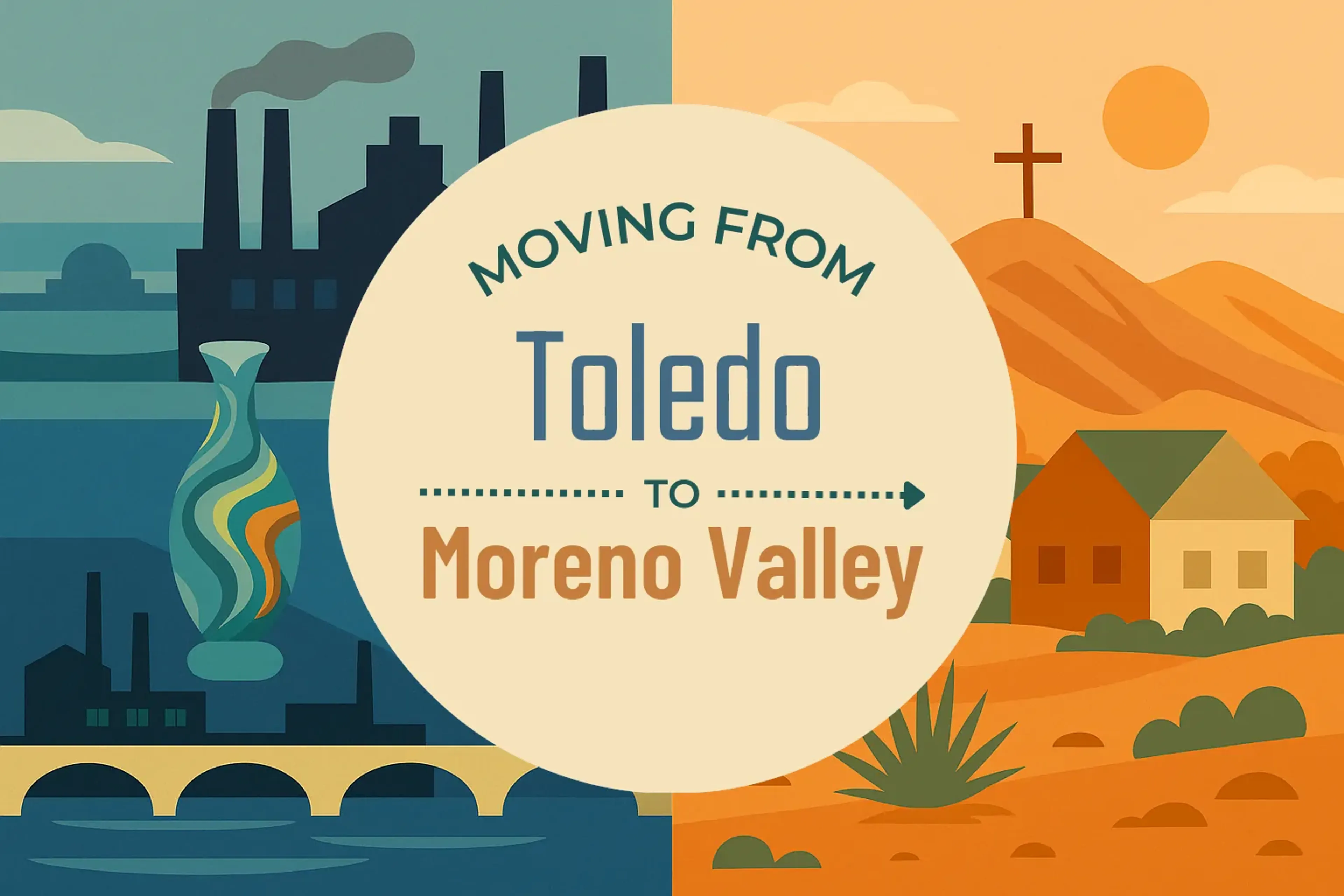 Side-by-side comparison of Toledo to Moreno Valley moving companies