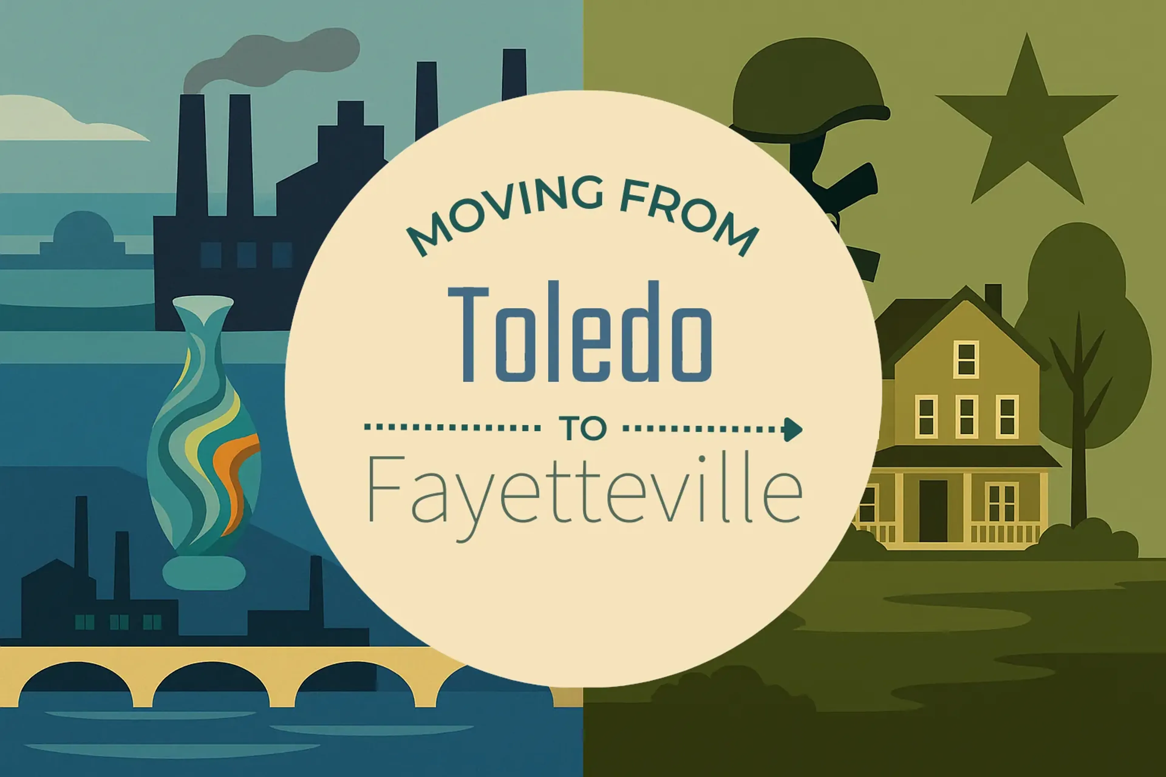 Side-by-side comparison of Toledo to Fayetteville moving companies
