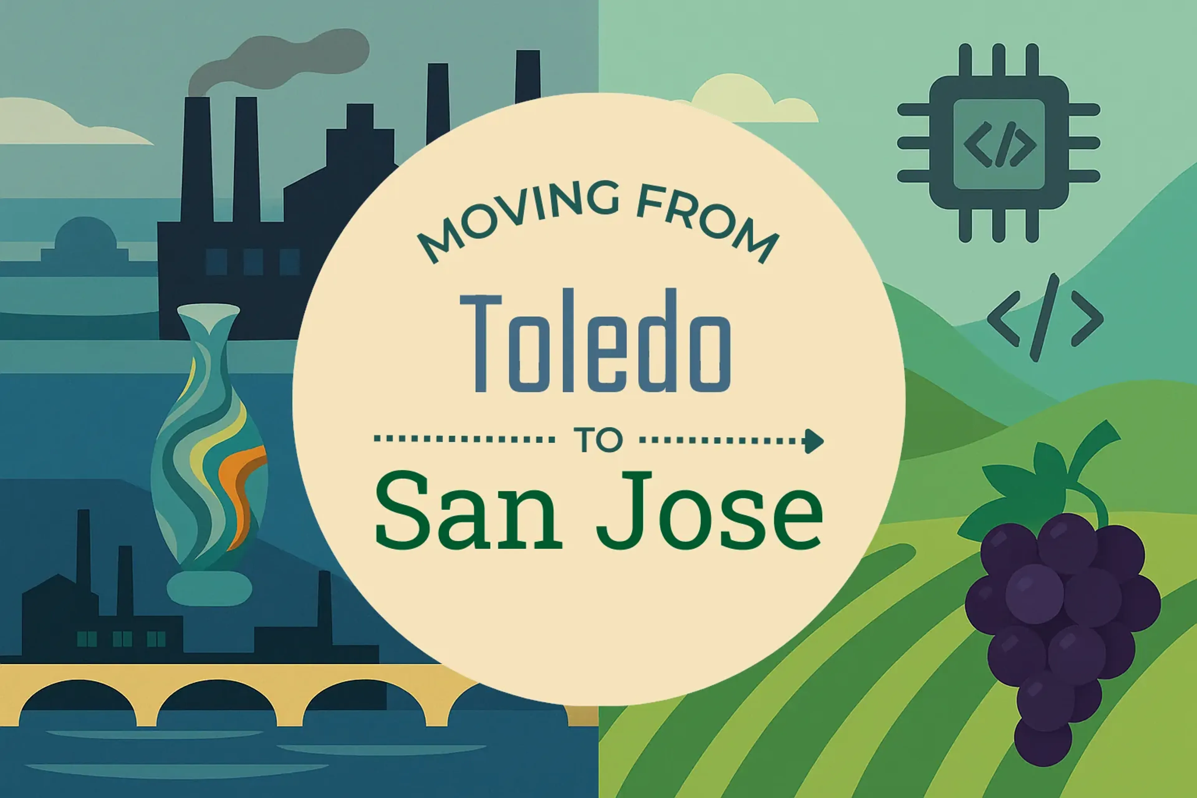 Side-by-side comparison of Toledo to San Jose moving companies