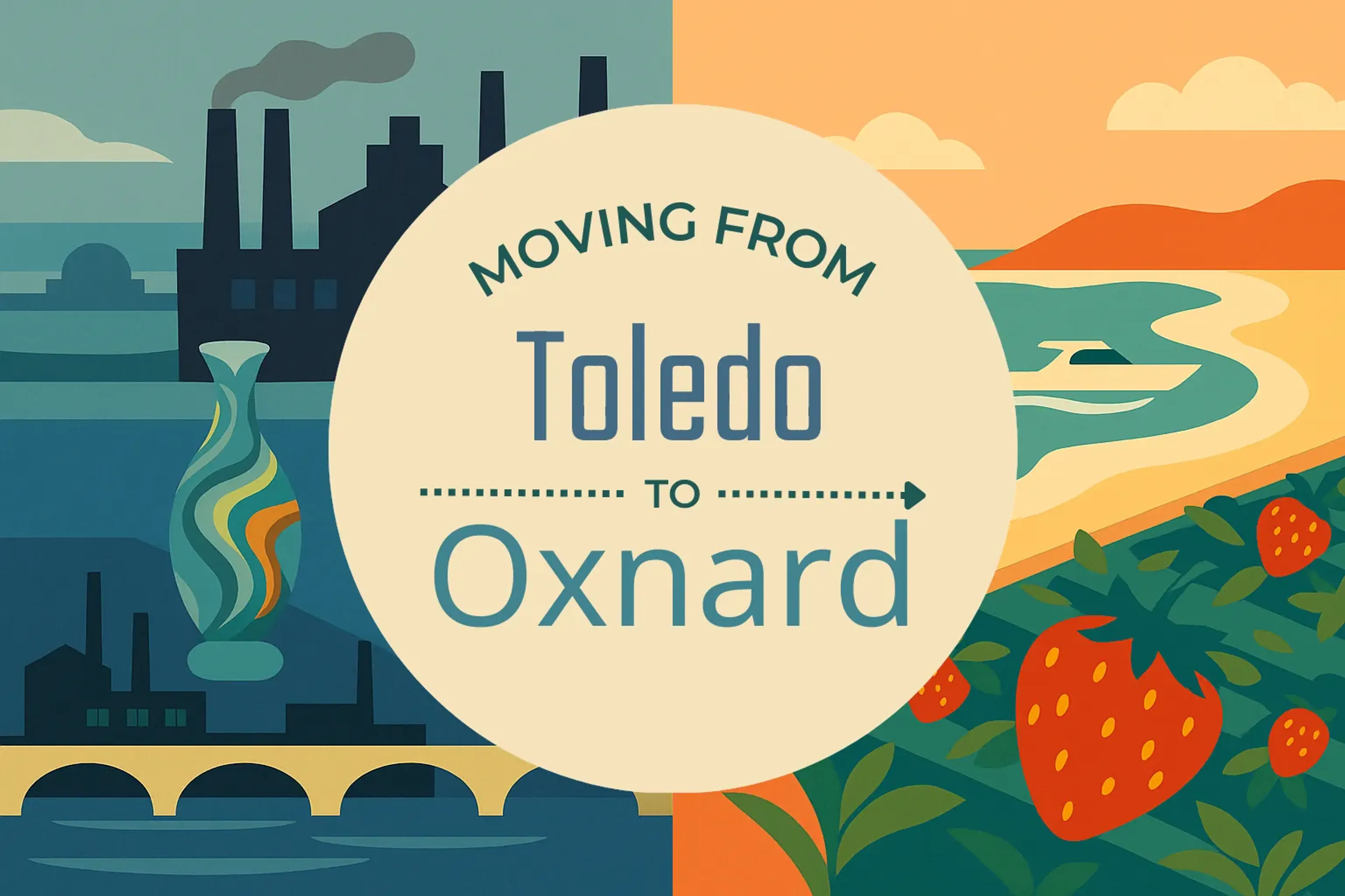 Side-by-side comparison of Toledo to Oxnard moving companies