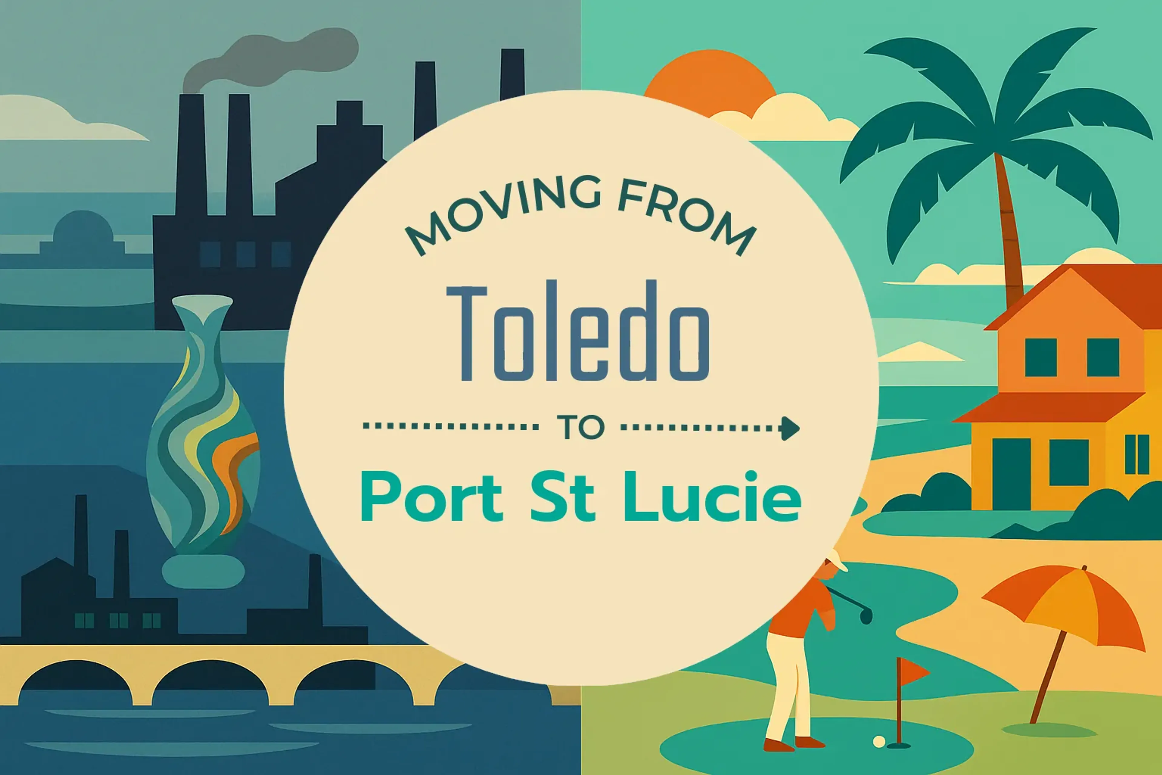 Side-by-side comparison of Toledo to Port St. Lucie moving companies