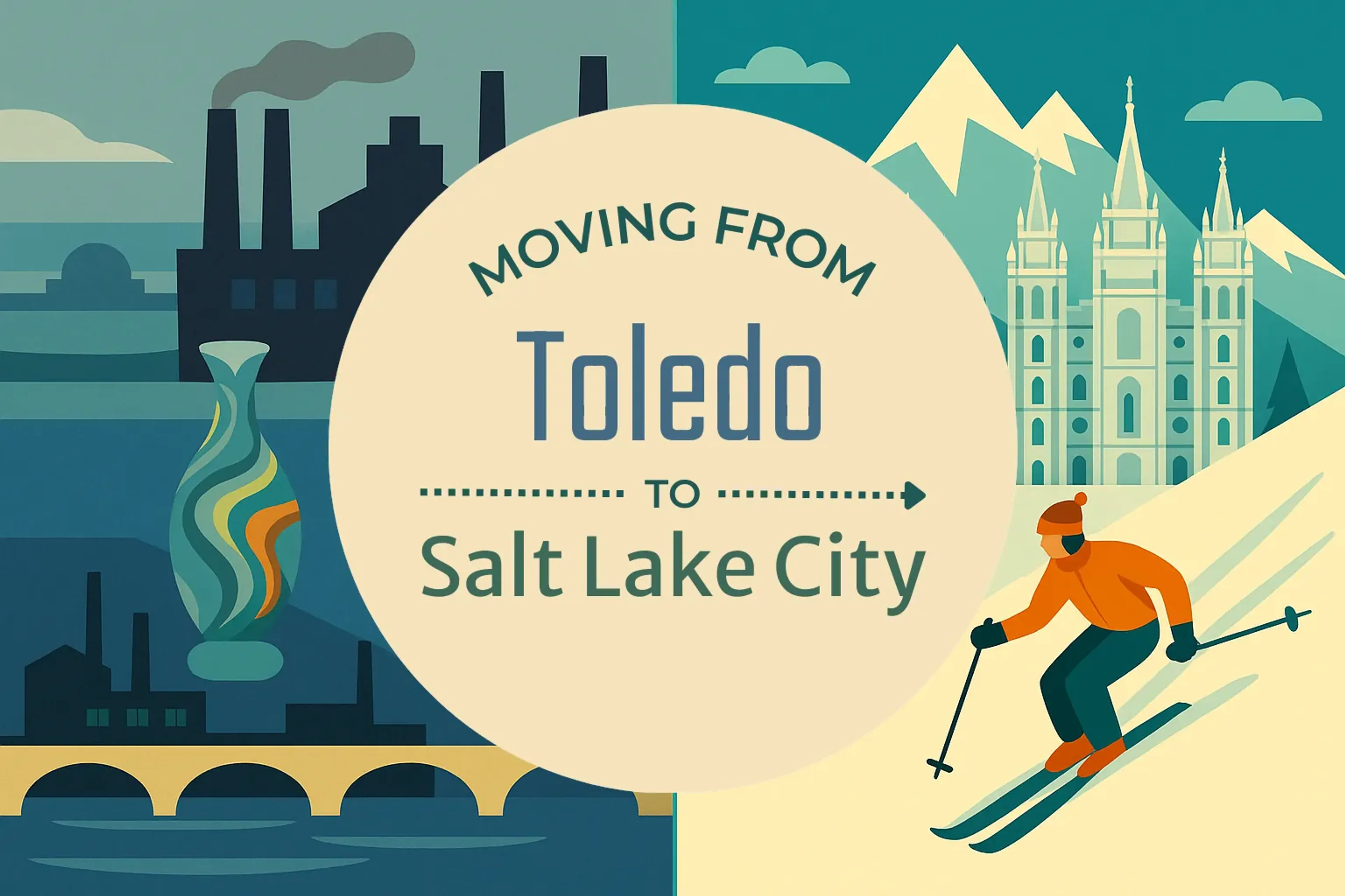 Side-by-side comparison of Toledo to Salt Lake City moving companies