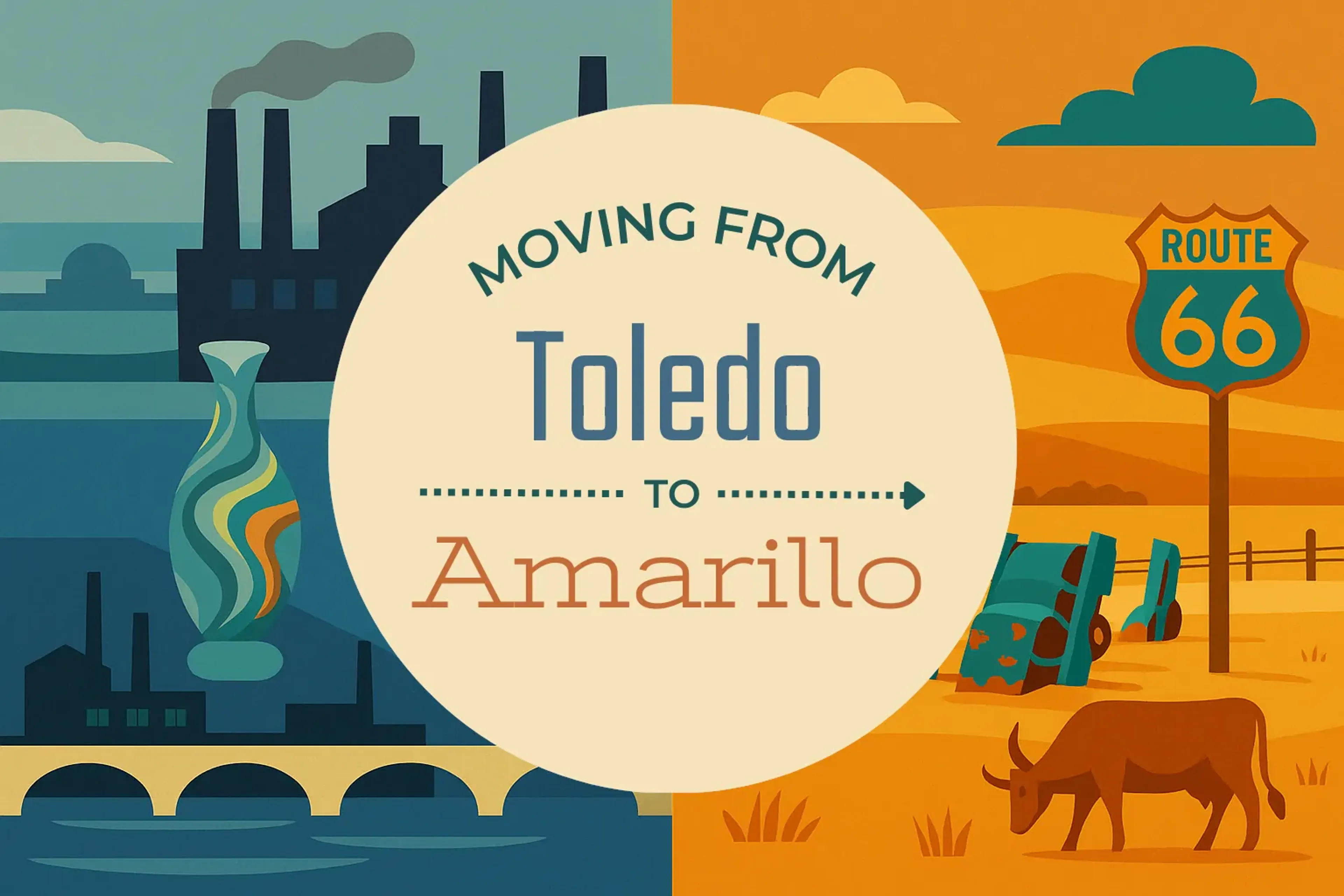 Side-by-side comparison of Toledo to Amarillo moving companies
