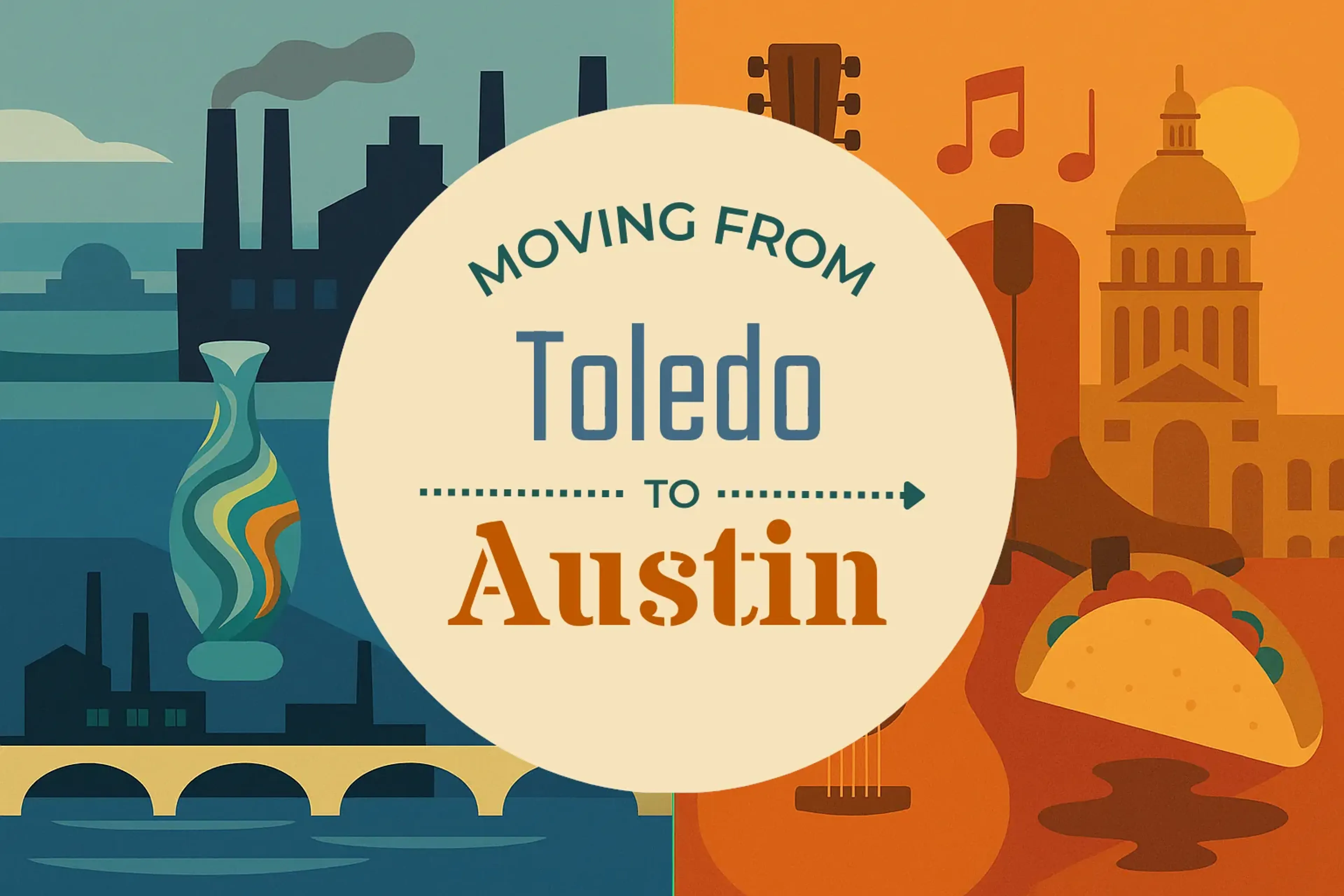 Side-by-side comparison of Toledo to Austin moving companies