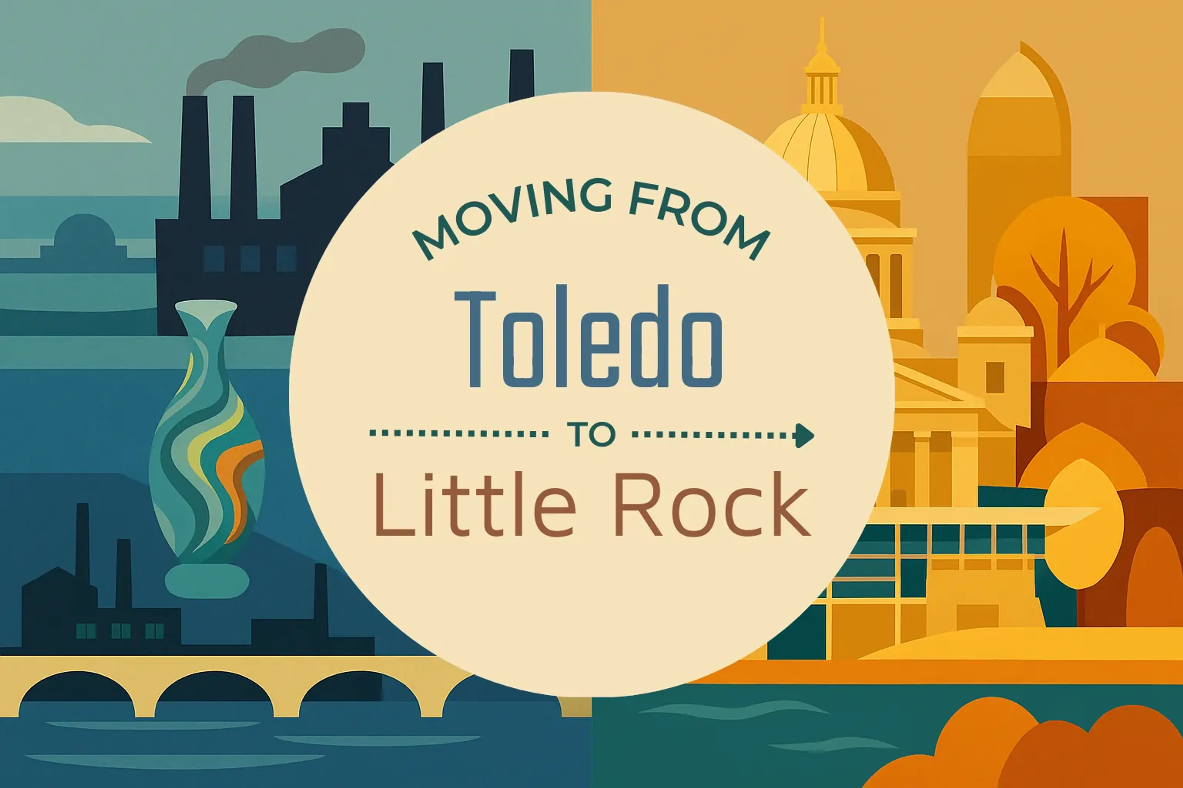Side-by-side comparison of Toledo to Little Rock moving companies