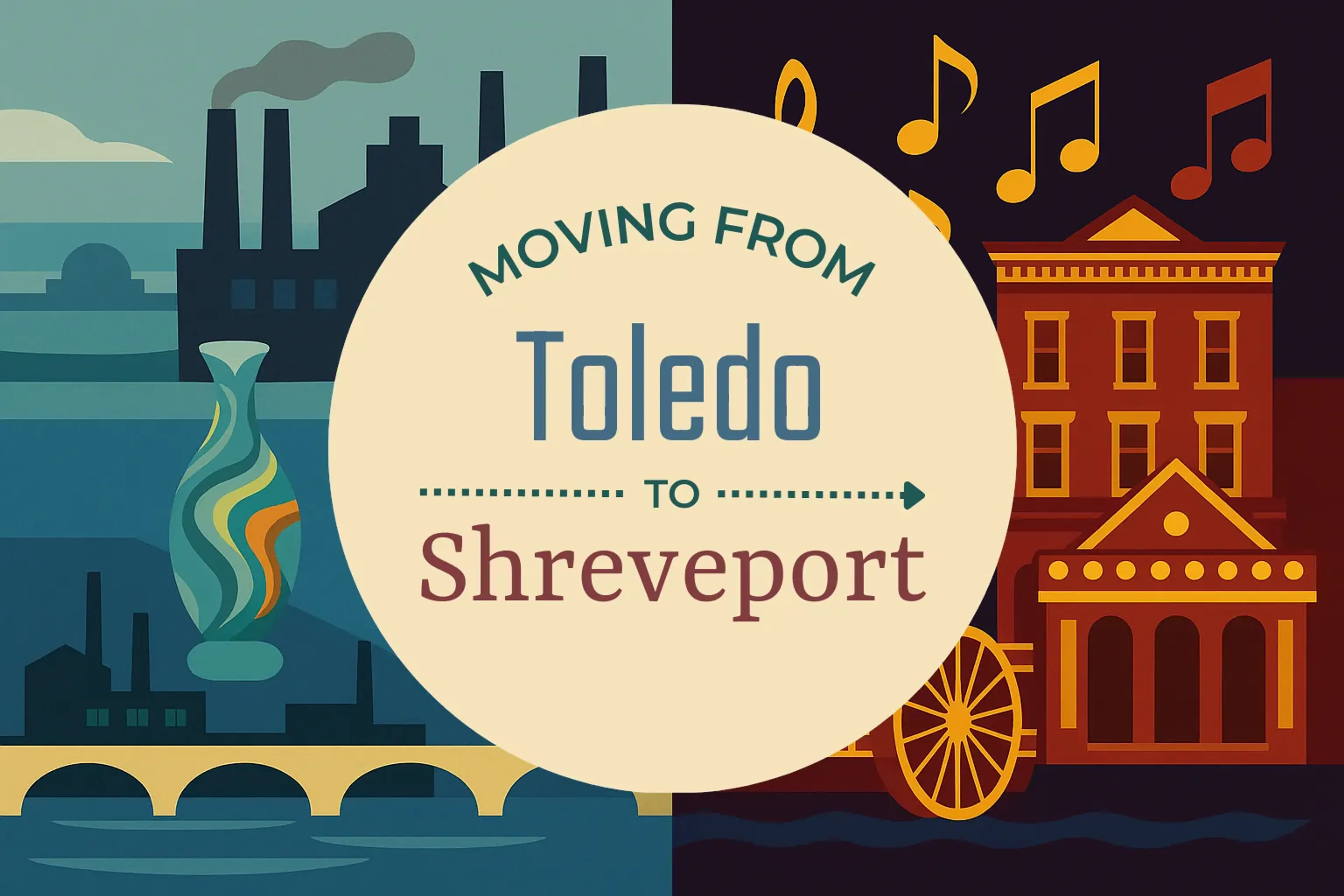 Side-by-side comparison of Toledo to Shreveport moving companies