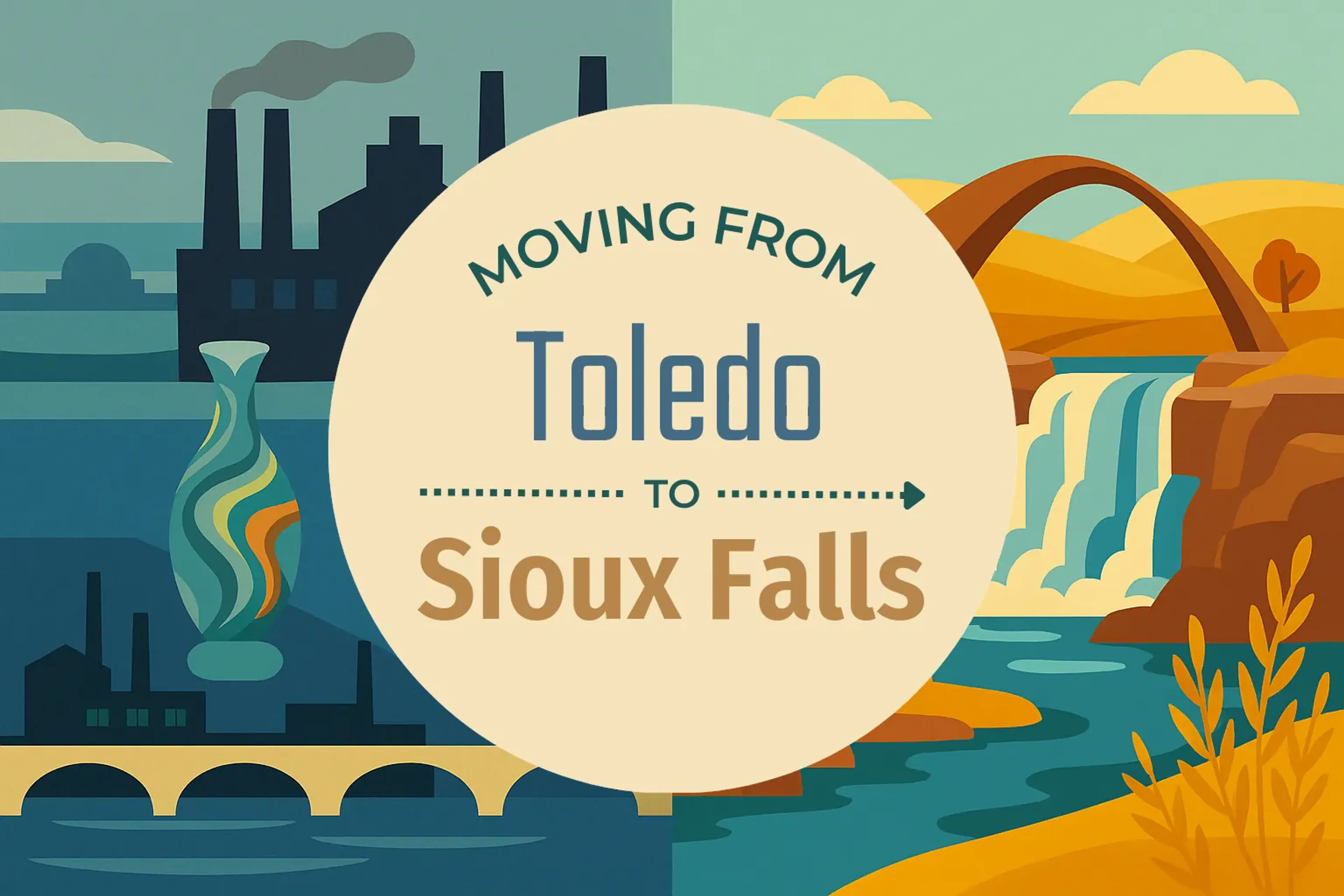 Side-by-side comparison of Toledo to Sioux Falls moving companies