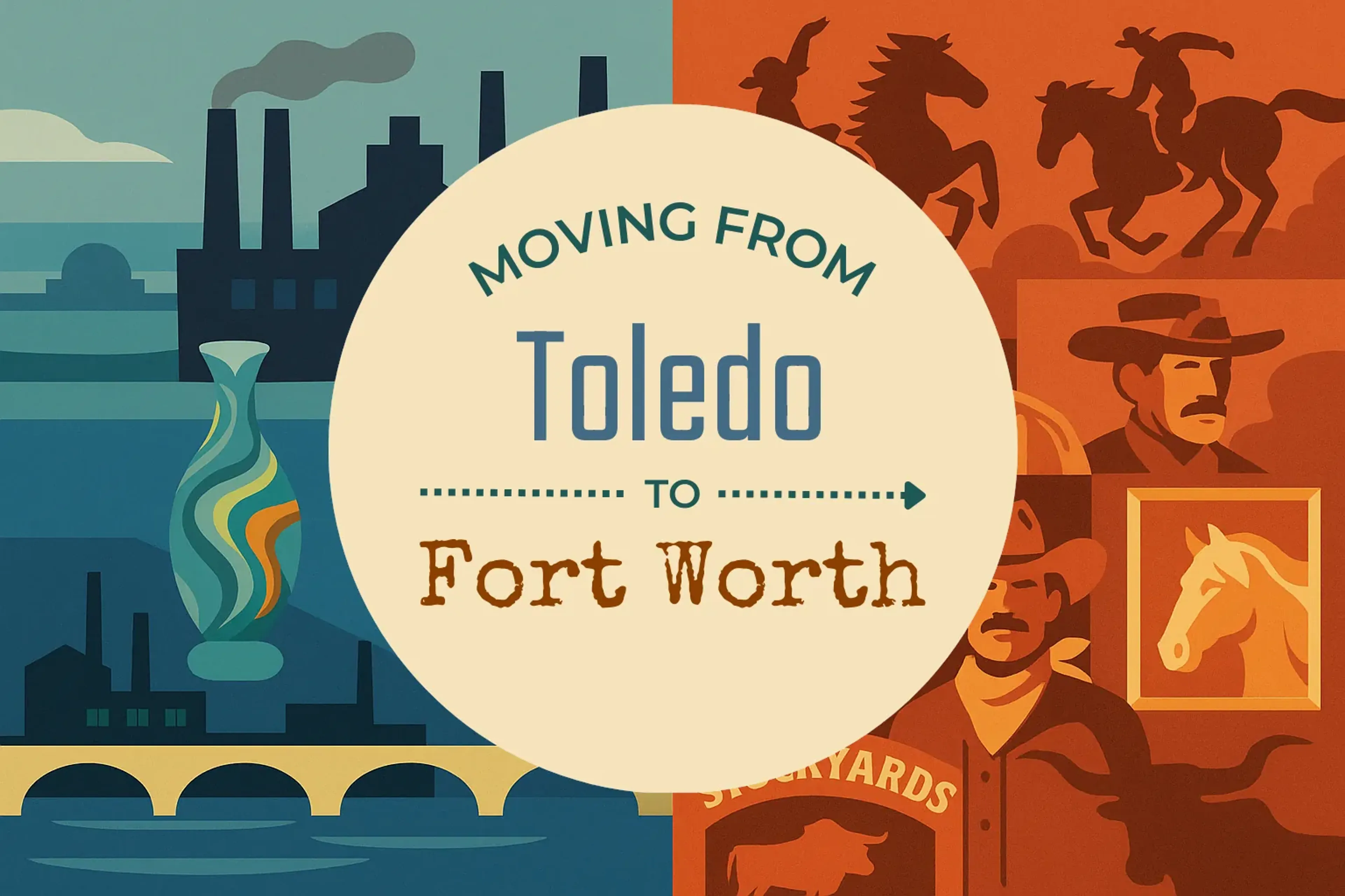 Side-by-side comparison of Toledo to Fort Worth moving companies