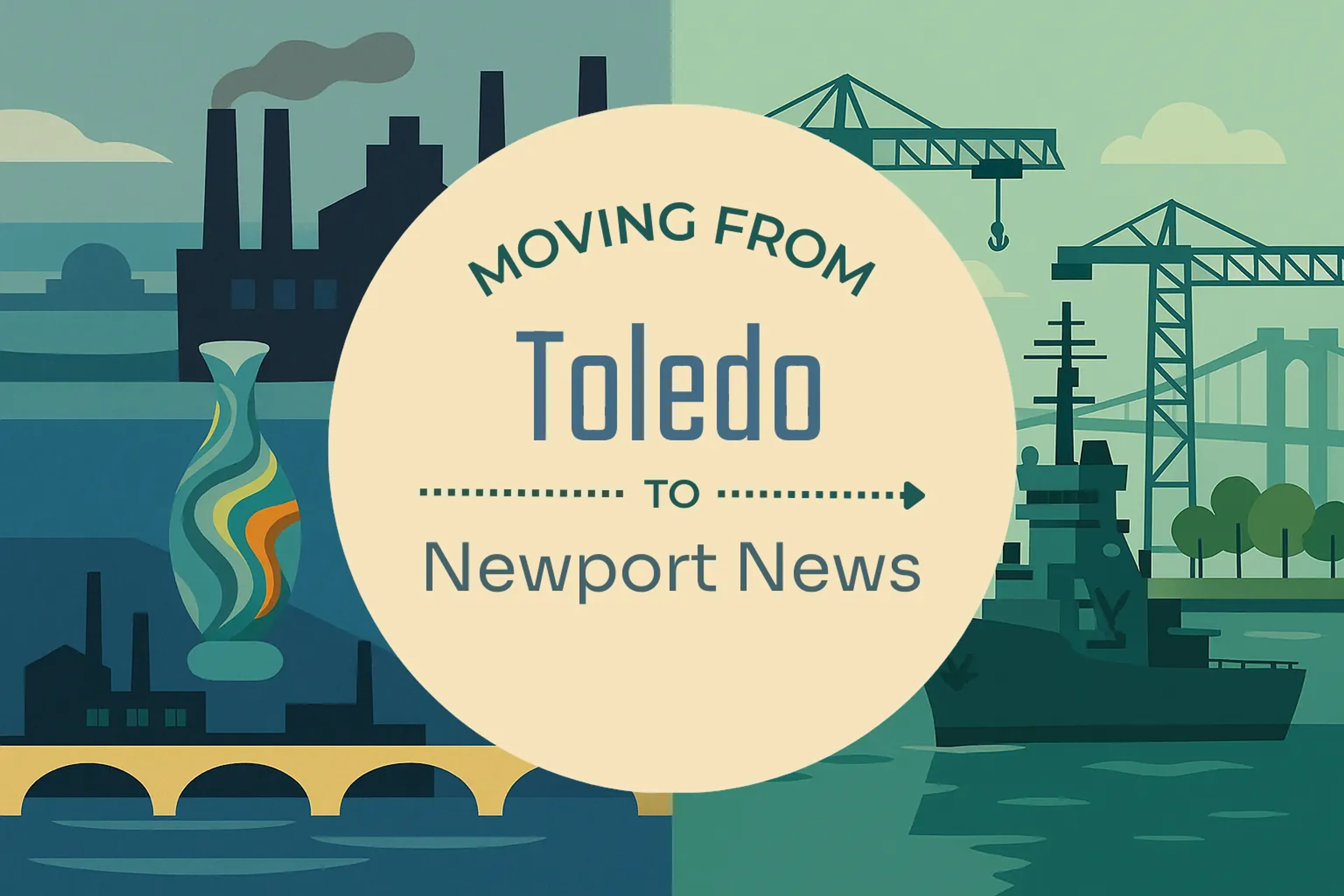 Side-by-side comparison of Toledo to Newport News moving companies