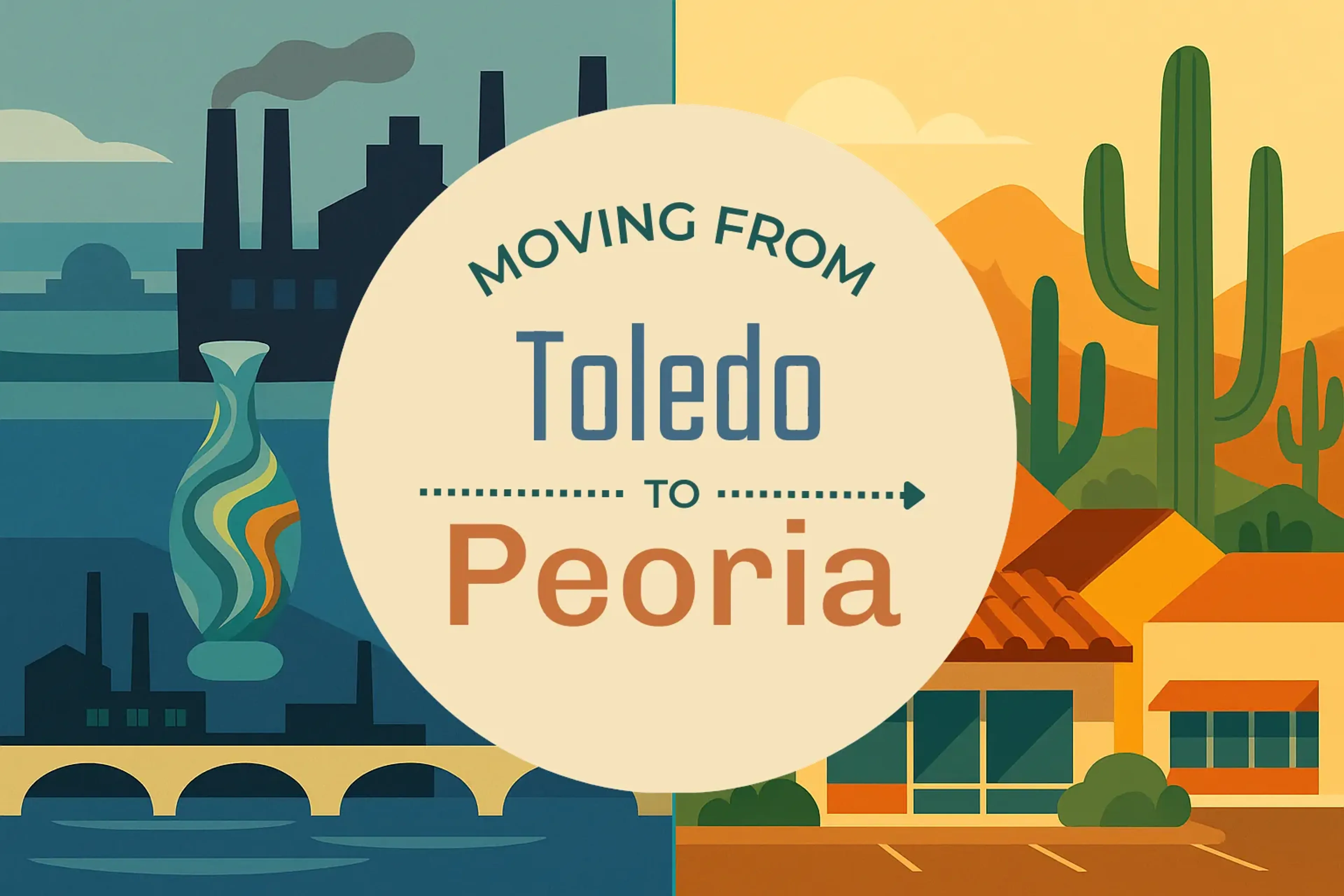 Side-by-side comparison of Toledo to Peoria moving companies