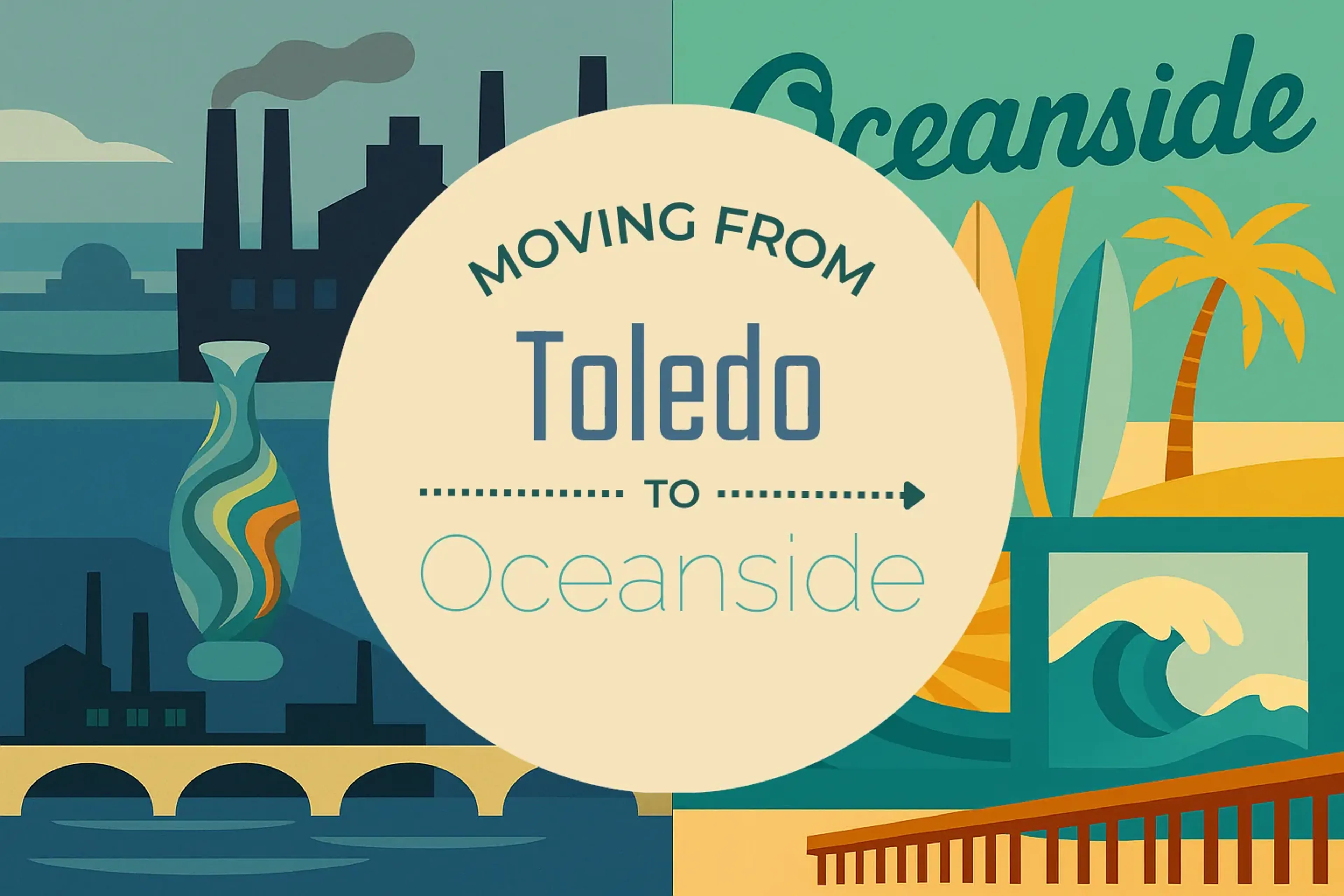 Side-by-side comparison of Toledo to Oceanside moving companies