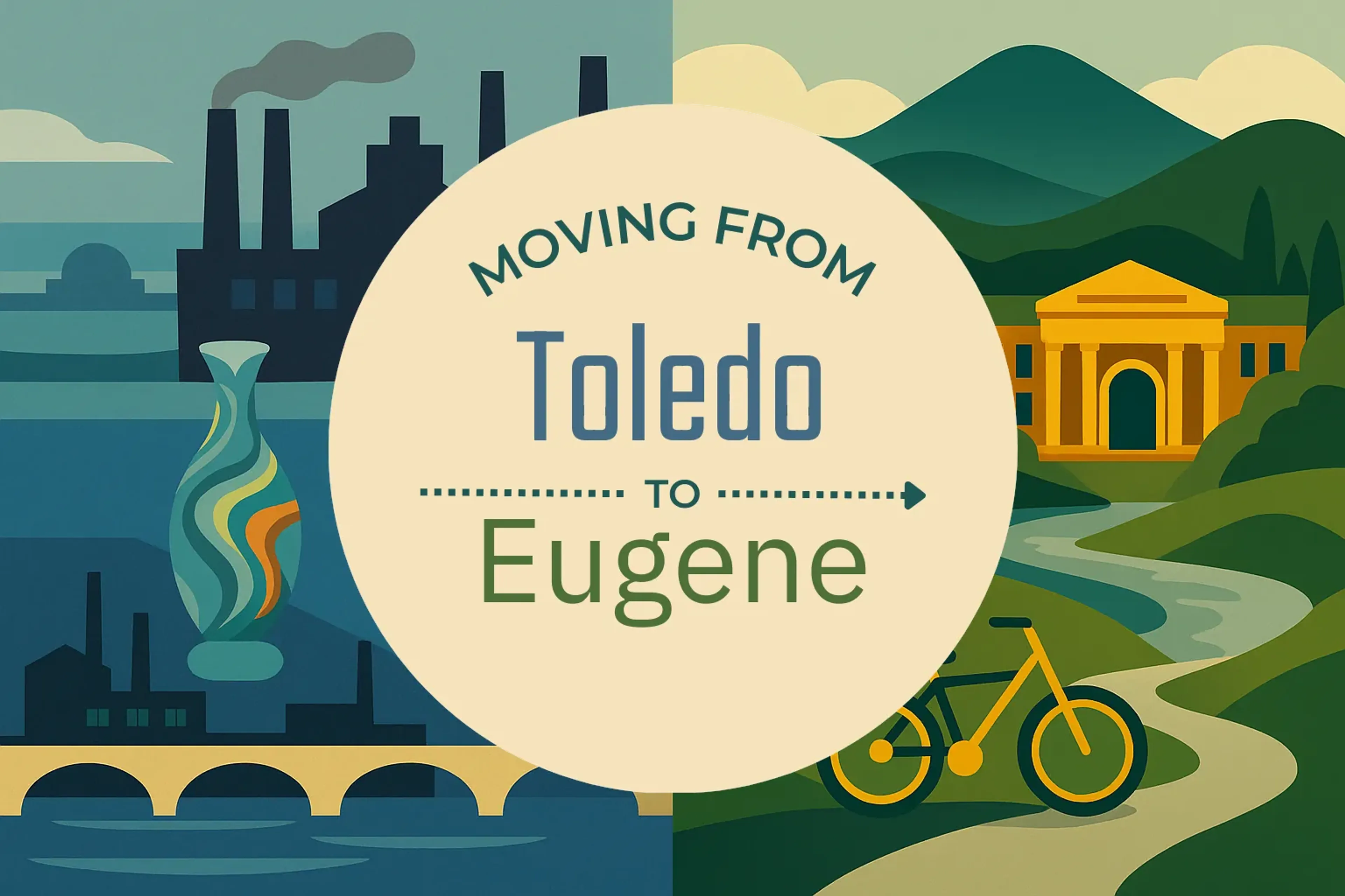 Side-by-side comparison of Toledo to Eugene moving companies