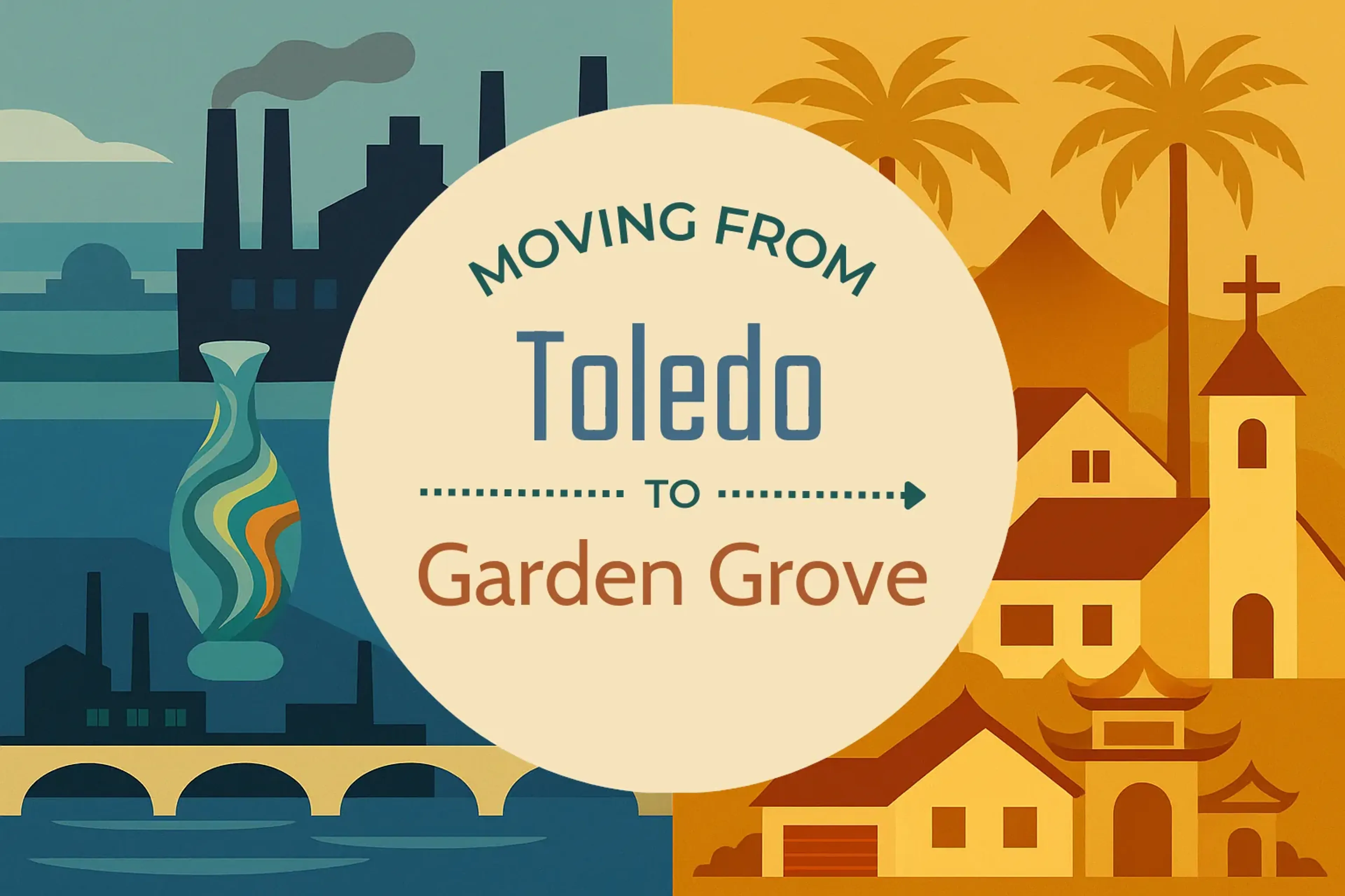 Side-by-side comparison of Toledo to Garden Grove moving companies