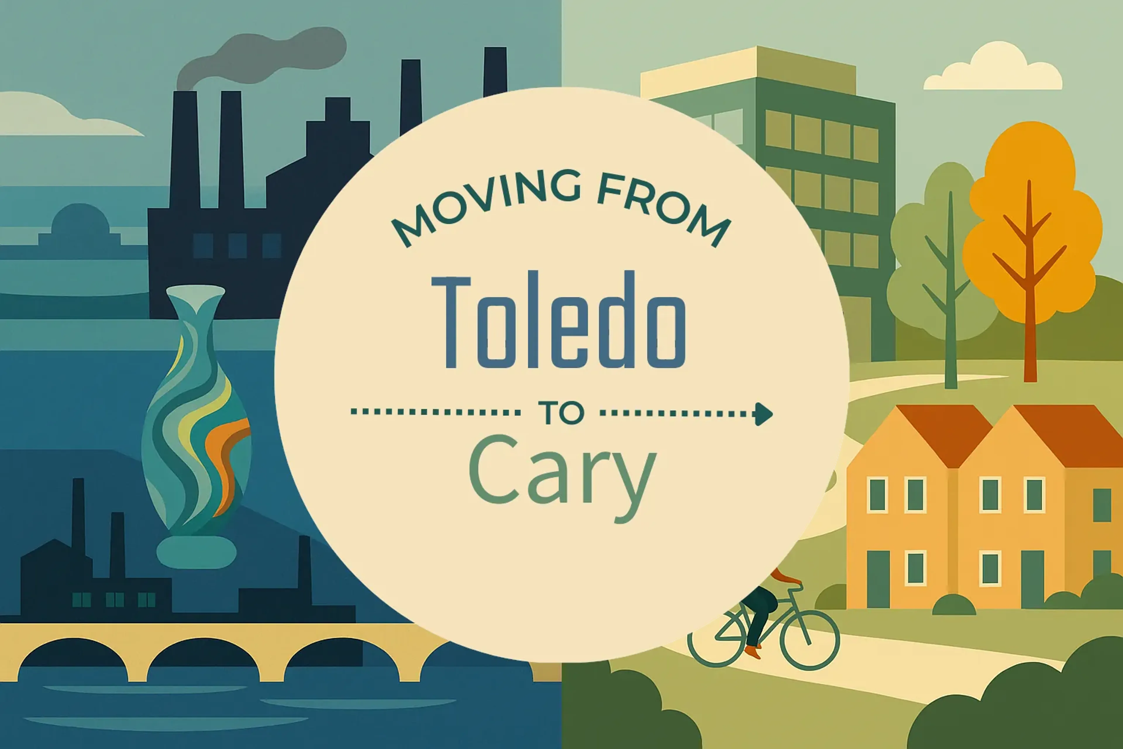 Side-by-side comparison of Toledo to Cary moving companies