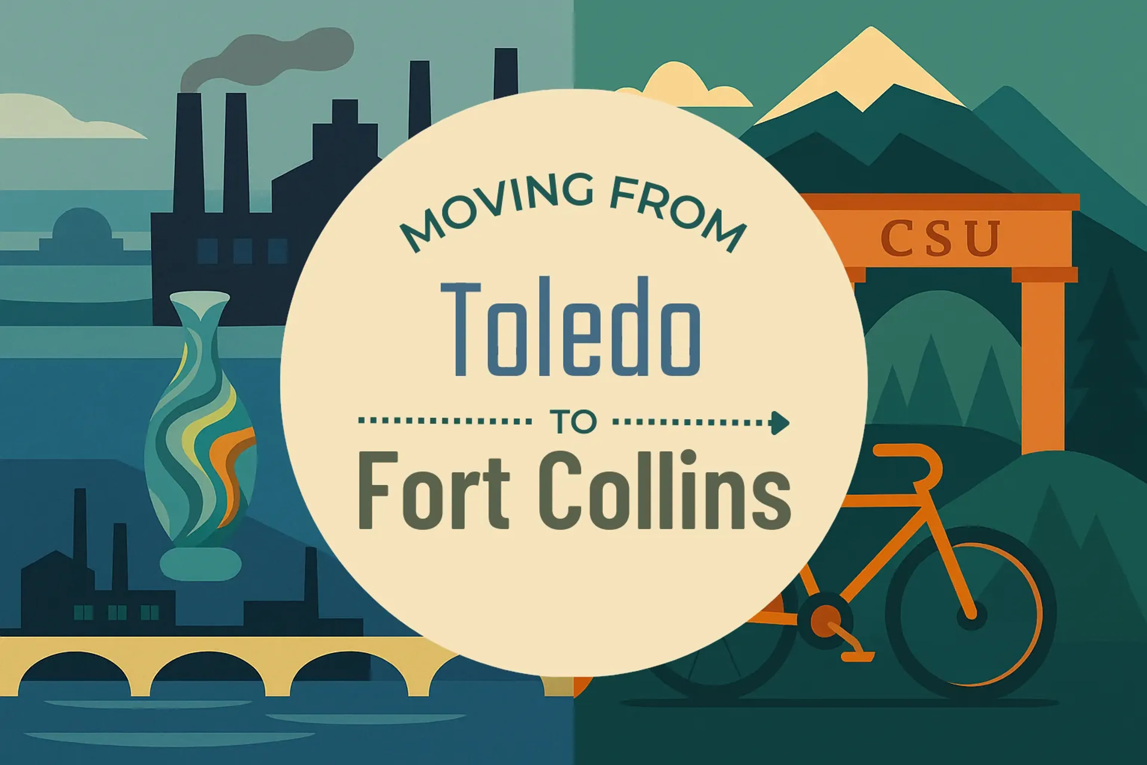 Side-by-side comparison of Toledo to Fort Collins moving companies